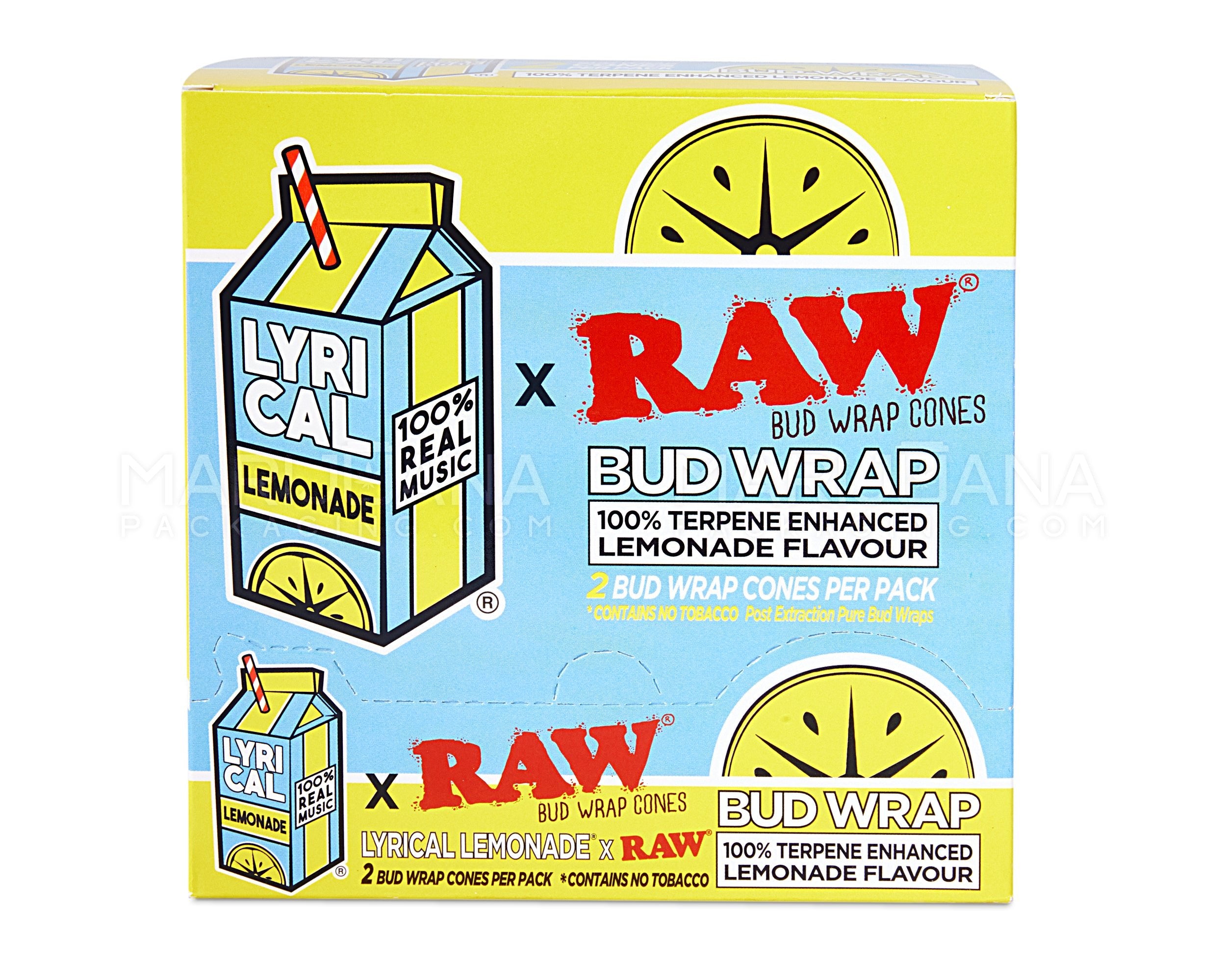 RAW | 'Retail Display' Lyrical Lemonade Terpene Organic Hemp Blunt Wraps | 109mm - Lemonade - 12 Count - 8