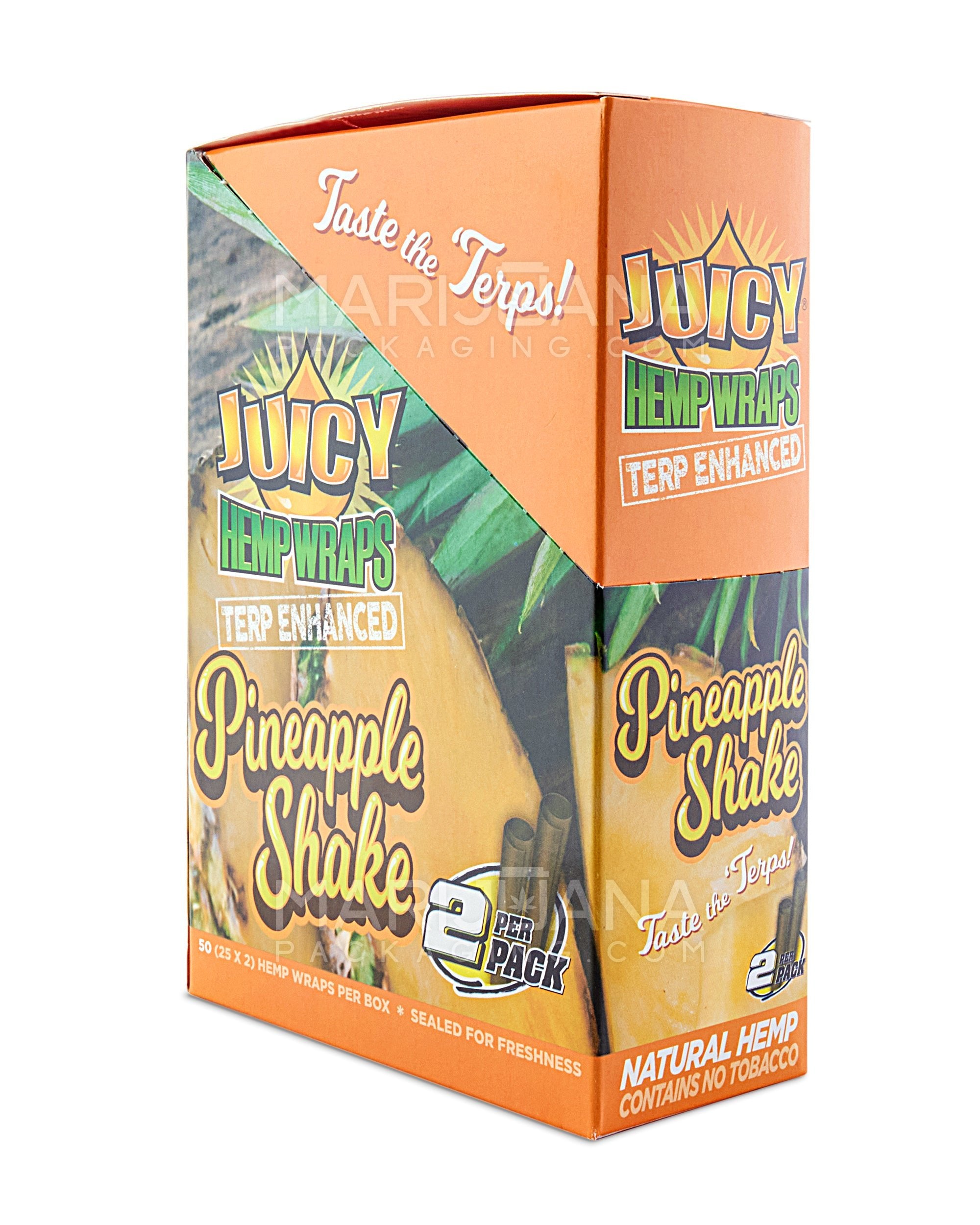 JUICY JAY'S | 'Retail Display' Terp Enhanced Natural Hemp Wraps | 109mm - Pineapple Shake - 25 Count - 2