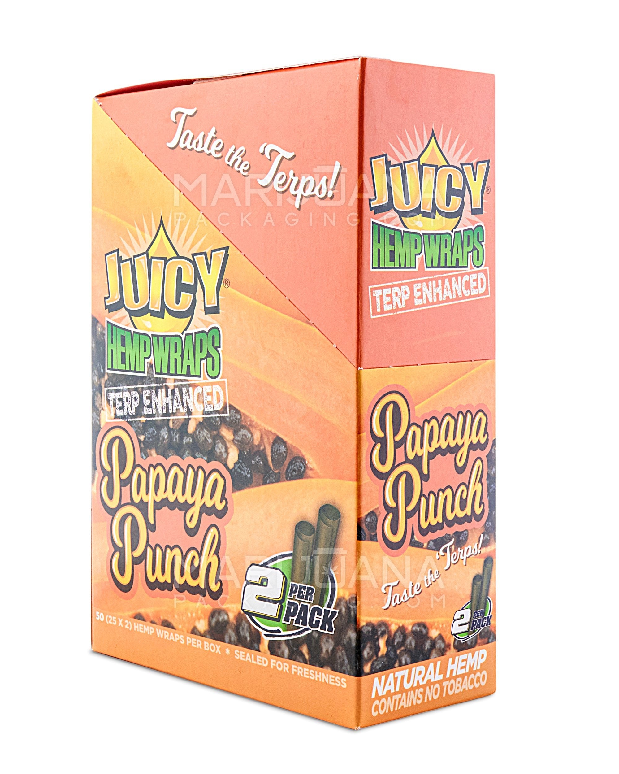 JUICY JAY'S | 'Retail Display' Terp Enhanced Natural Hemp Wraps | 109mm - Papaya Punch - 25 Count - 2