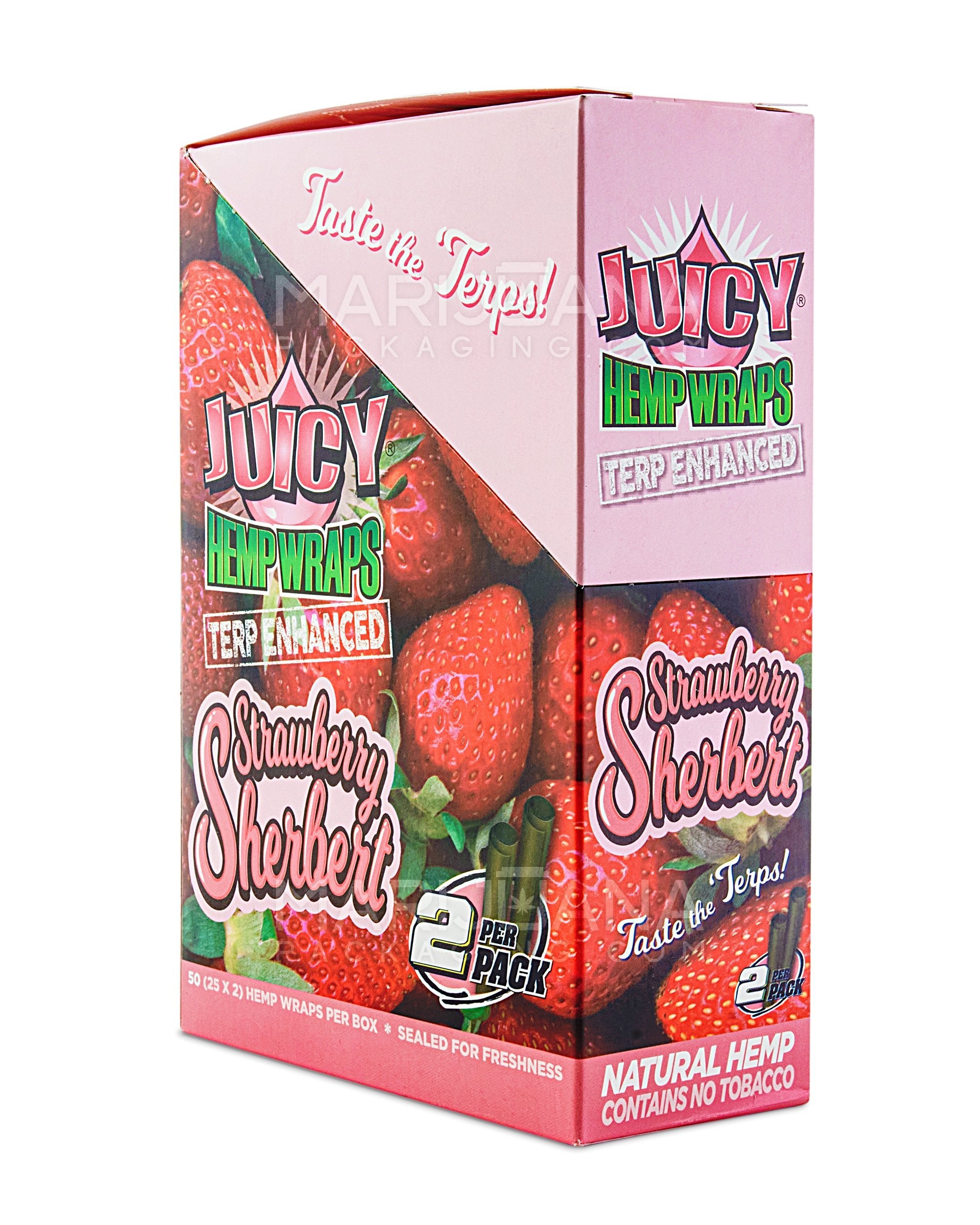JUICY JAY'S | 'Retail Display' Terp Enhanced Natural Hemp Wraps | 109mm - Strawberry Sherbet - 25 Count - 2