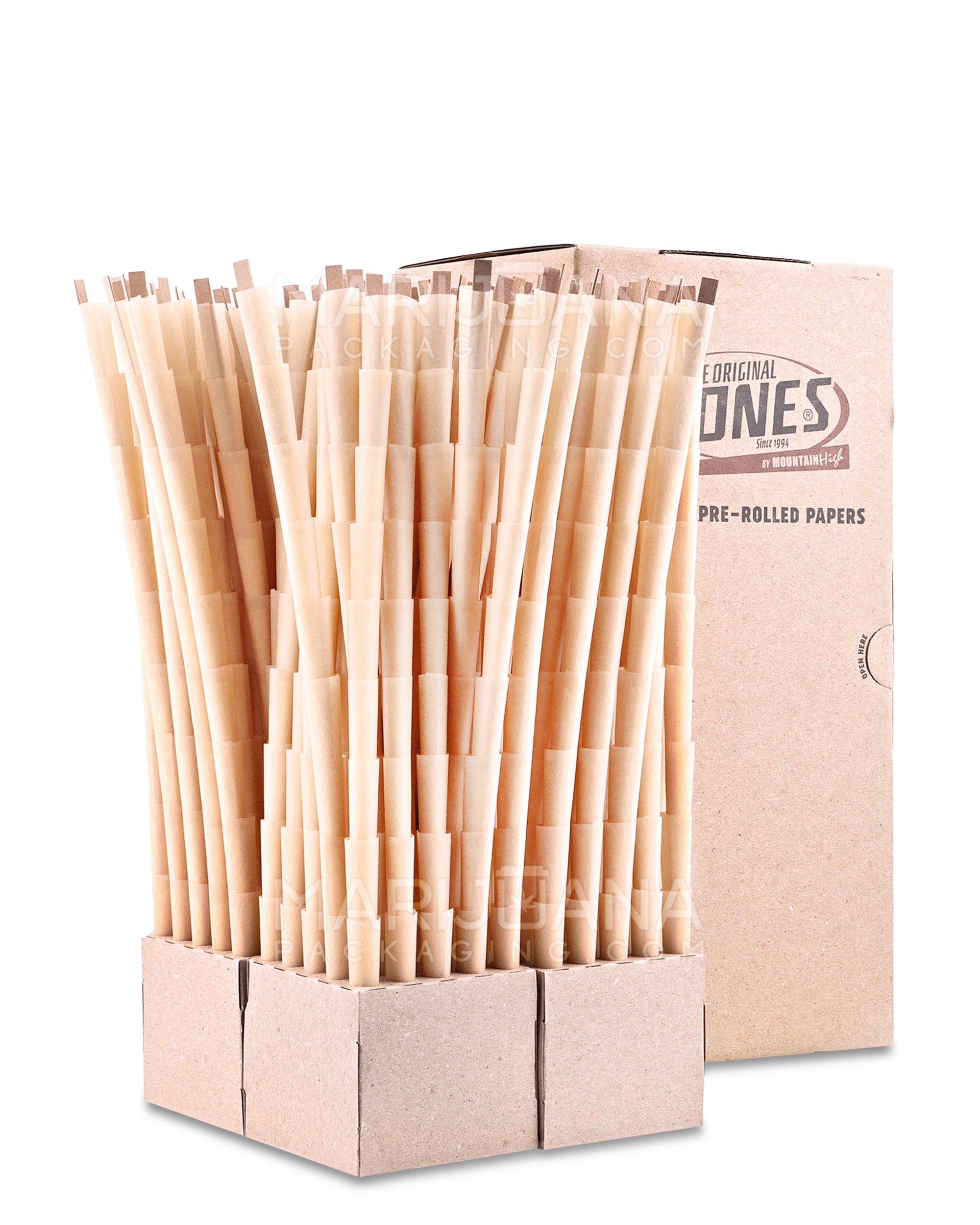 CONES | 1 1/4 Size Pre-Rolled Cones | 84mm - Unbleached Paper - 900 Count