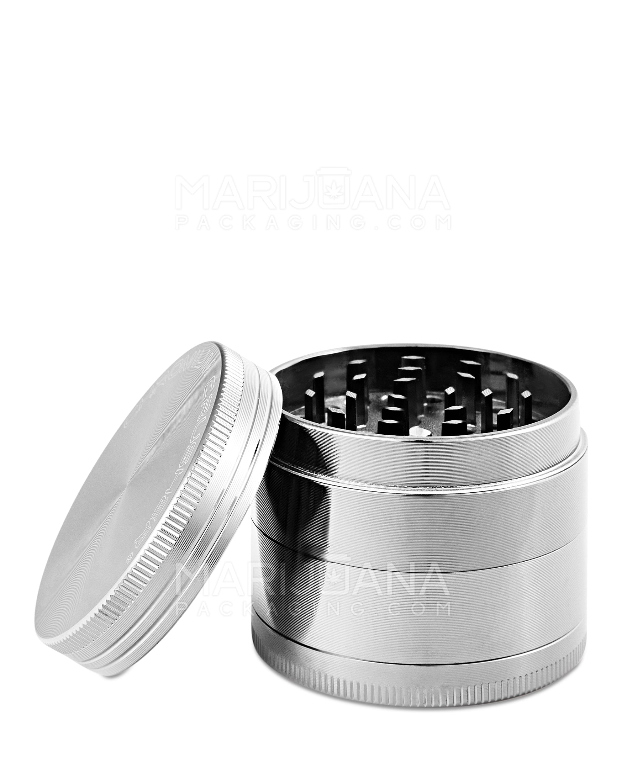CHROMIUM CRUSHER | Magnetic Metal Precision Grinder w/ Catcher | 4 Piece - 50mm - Silver - 1