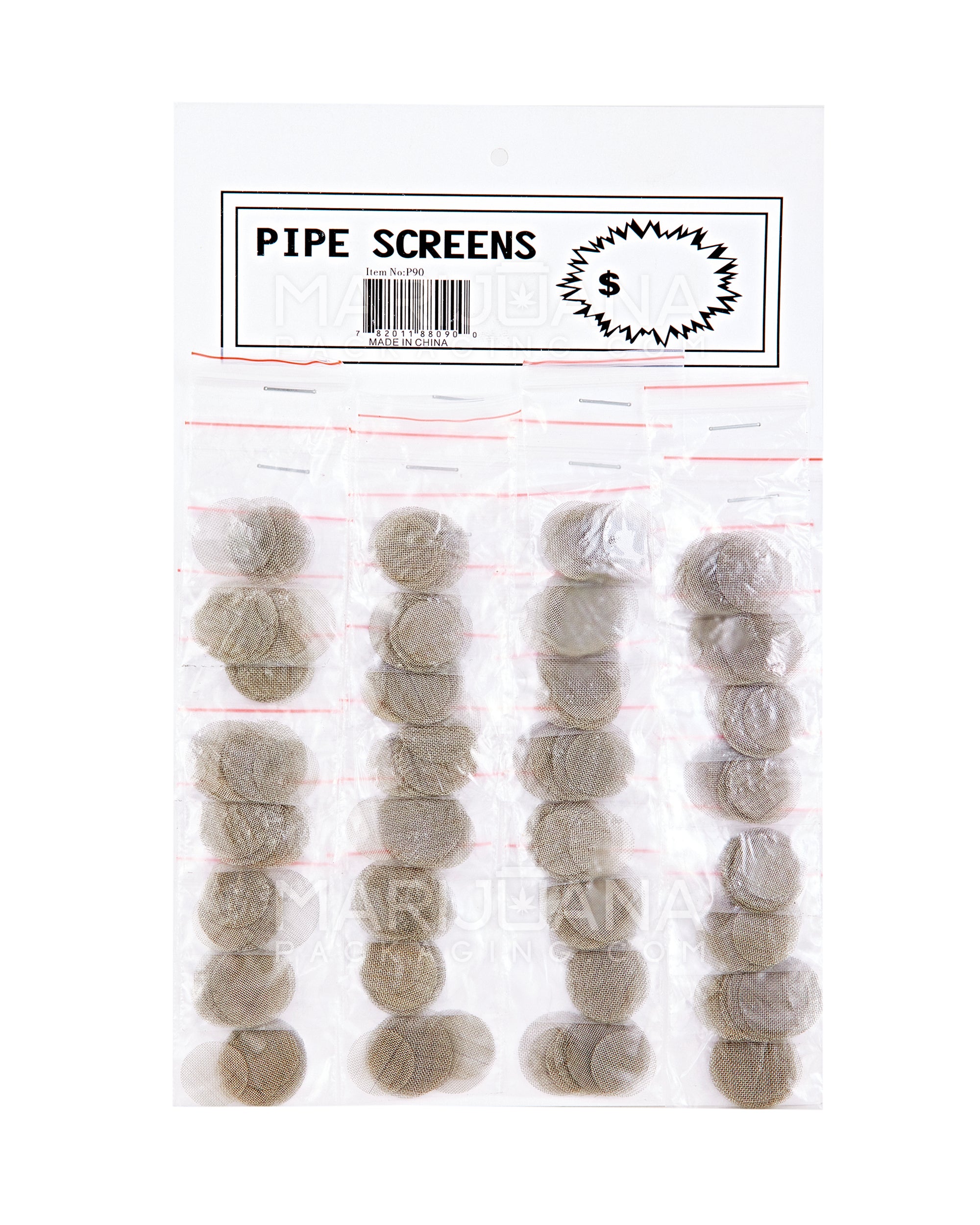 Assorted Metal Pipe Screens - 32 Packs - 1