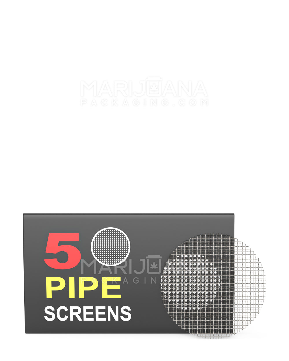 Retail Display | 5 Pack Pipe Screens | 3/4" Diameter - Assorted Metal - 100 Count - 3