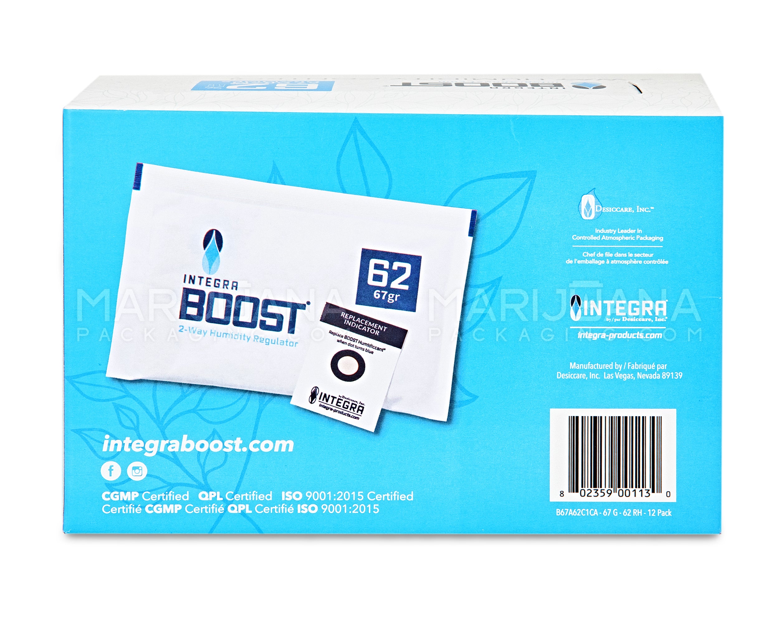INTEGRA | 'Retail Display' Boost Large Humidity Pack | 67 Grams - 62% - 12 Count - 4