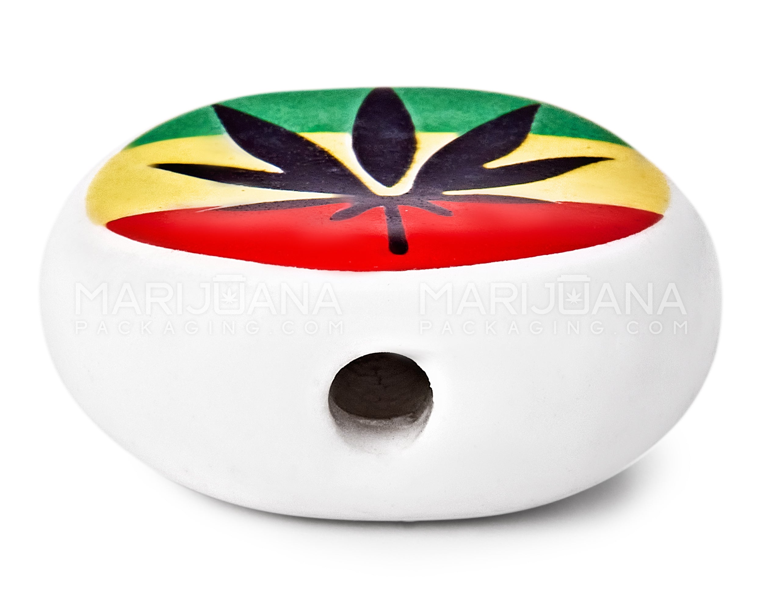 Painted Design Smoking Stone Joint Holder | Assorted - 1.5in Diameter - 4