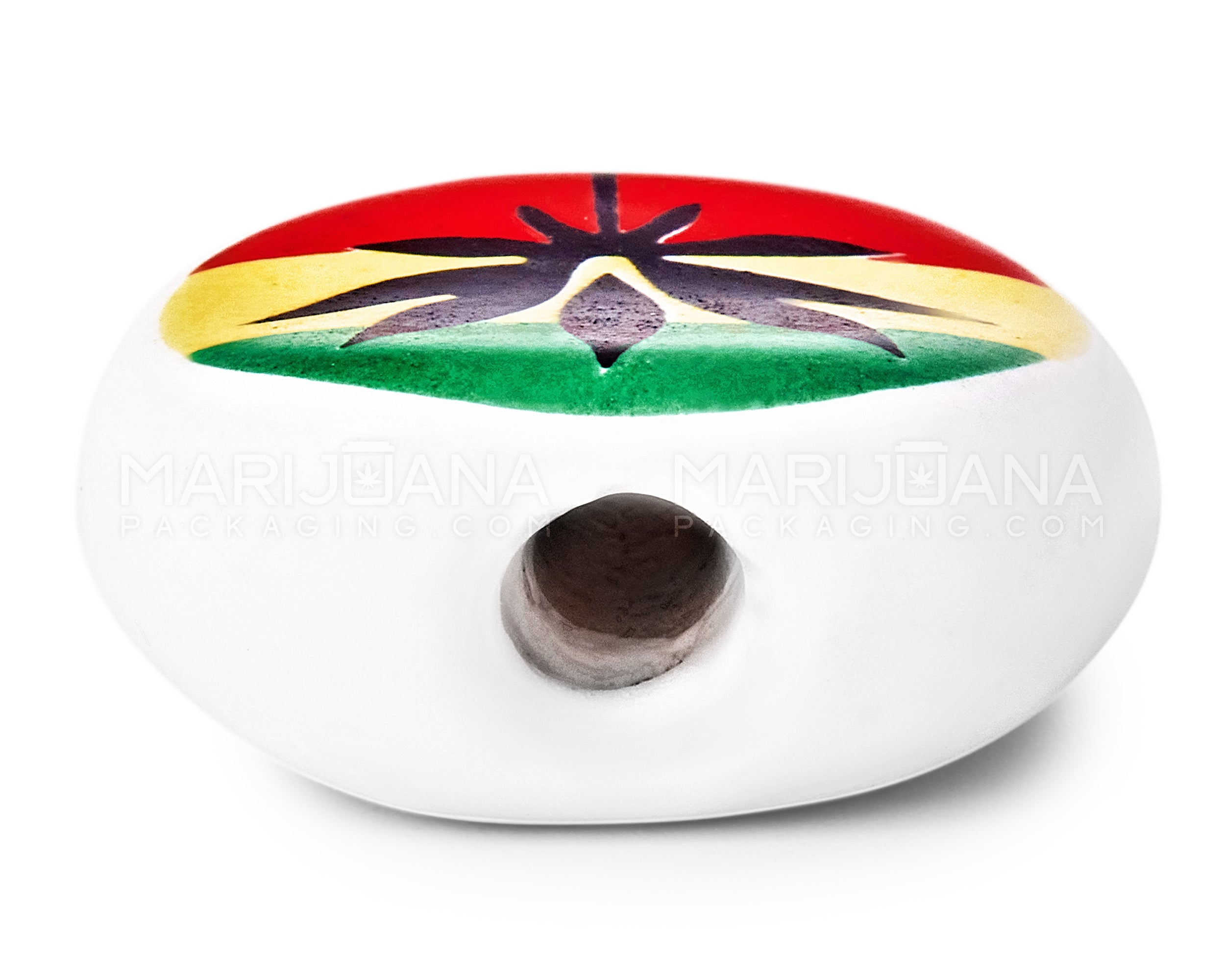 Painted Design Smoking Stone Joint Holder | Assorted - 1.5in Diameter - 5