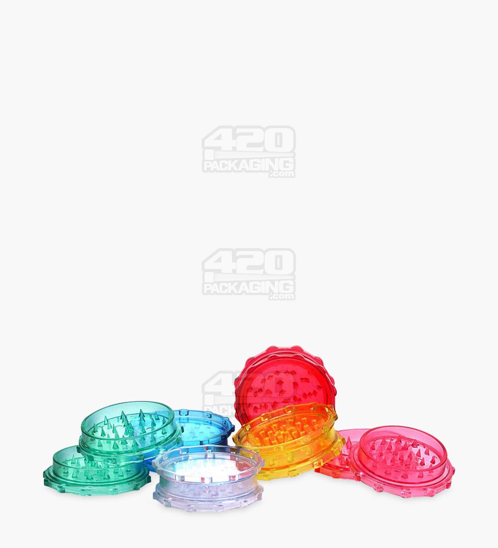 2 Piece 70mm Assorted Plastic Grinder - 2