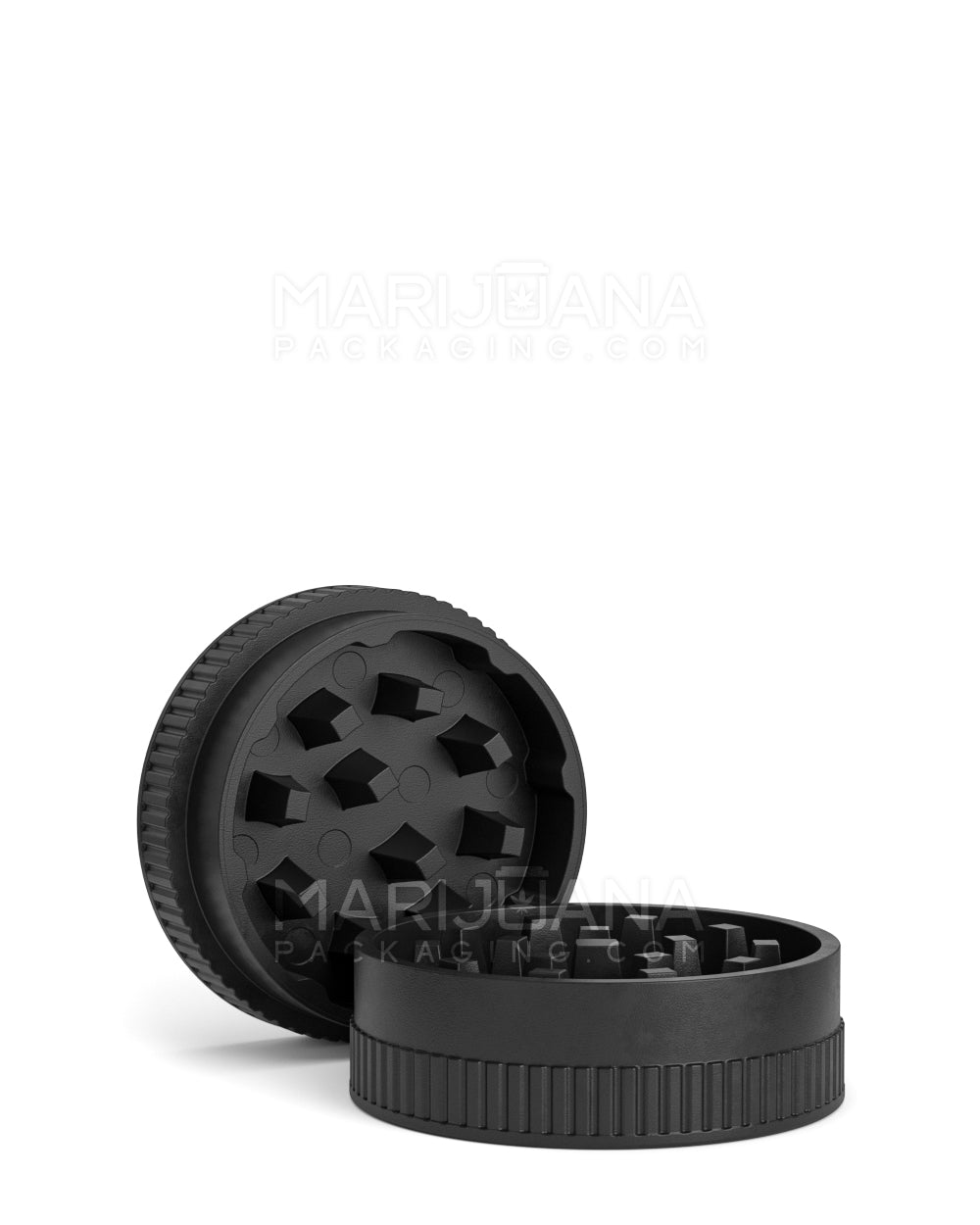 Biodegradable Thick Wall Black Grinder | 2 Piece - 55mm - 12 Count - 5