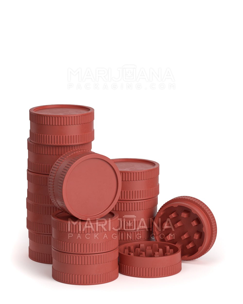 Biodegradable Thick Wall Red Grinder | 2 Piece - 55mm - 12 Count - 2