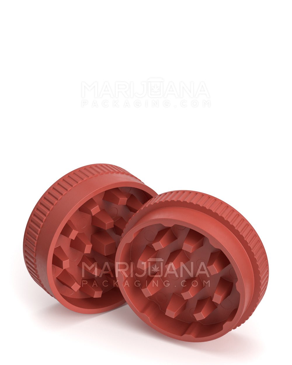 Biodegradable Thick Wall Red Grinder | 2 Piece - 55mm - 12 Count - 10