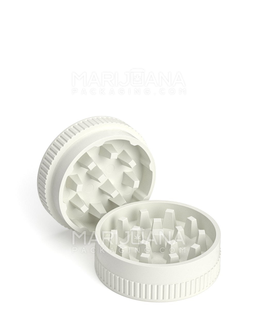 Biodegradable Thick Wall White Grinder | 2 Piece - 55mm - 12 Count - 6