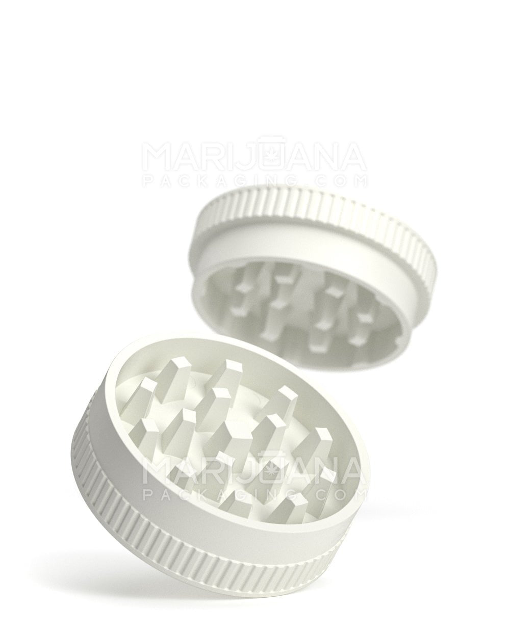 Biodegradable Thick Wall White Grinder | 2 Piece - 55mm - 12 Count - 8