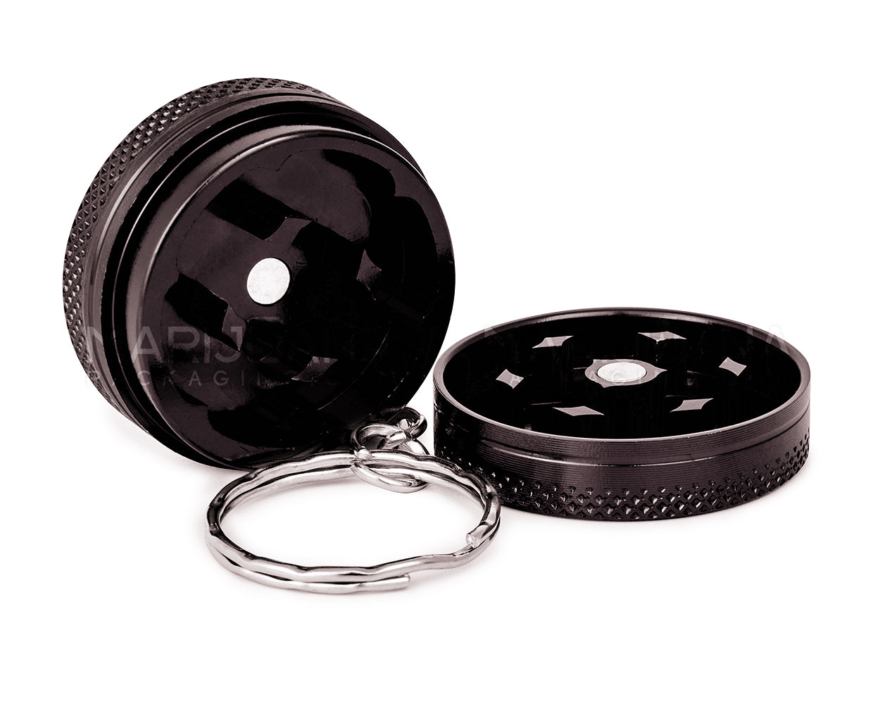Keychain Grinder | 2 Piece - 31mm - Black - 2
