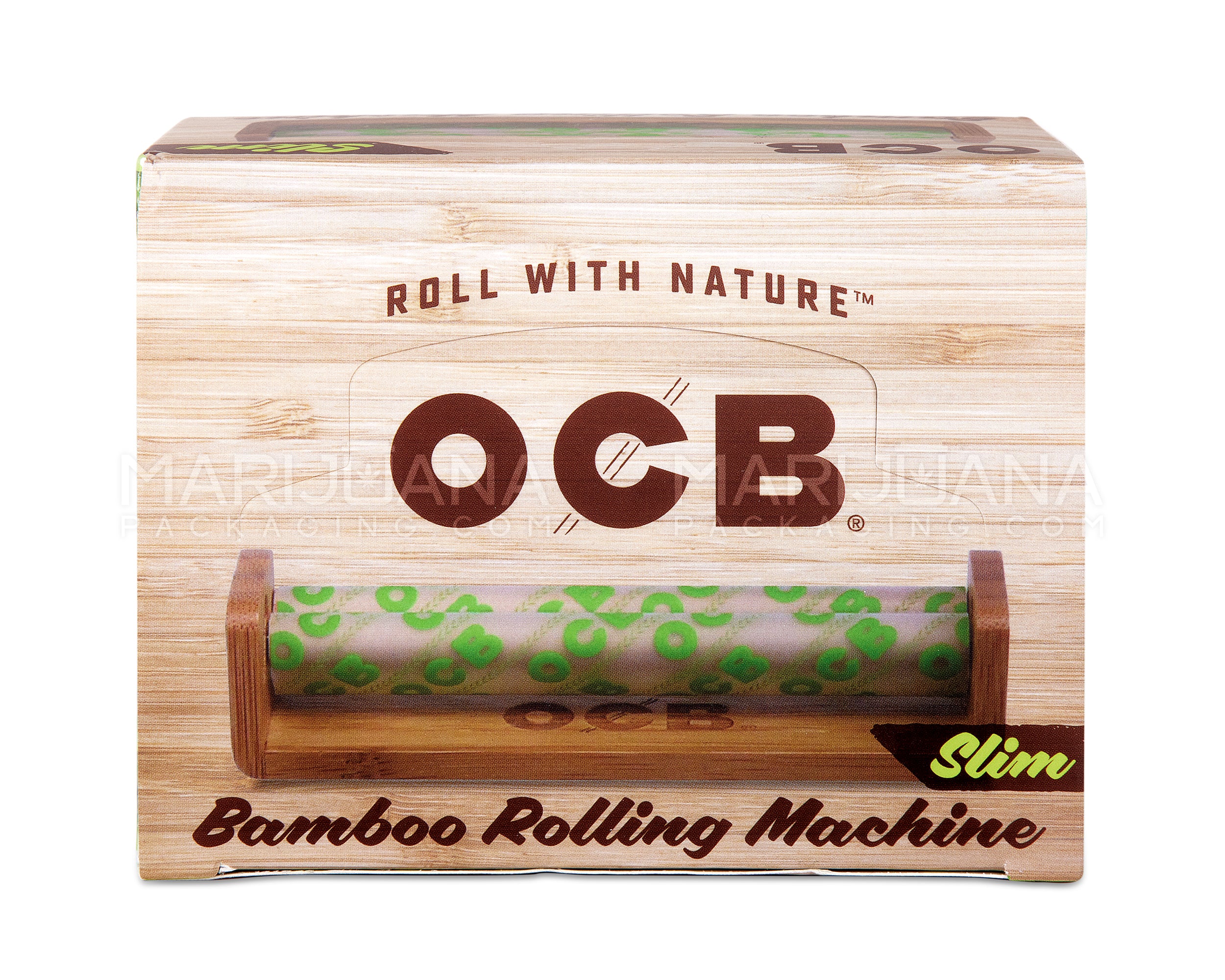 OCB | 'Retail Display' Slim Rolling Machine | 109mm - Bamboo Wood - 6 Count - 2