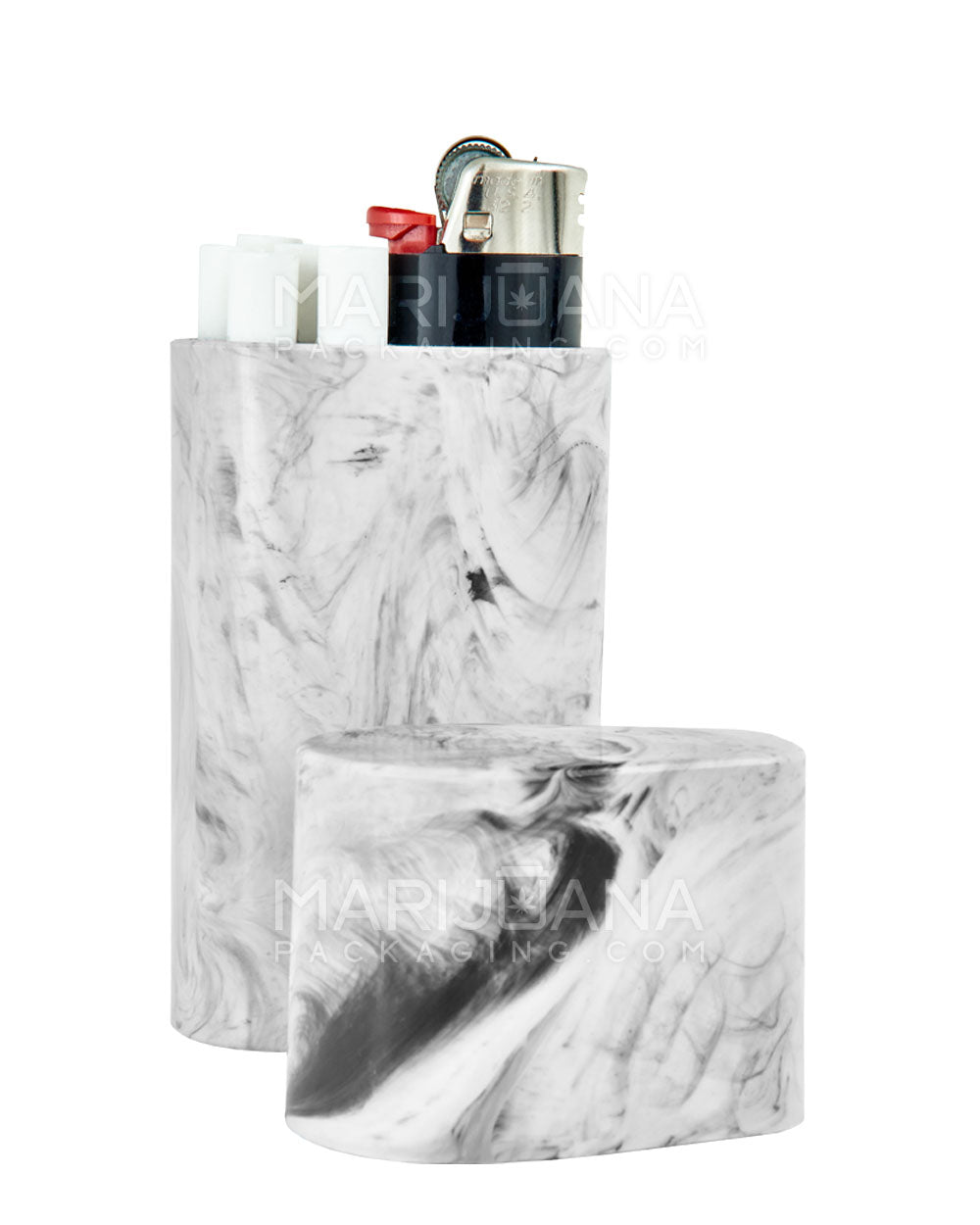 SMOKE SPACE | Marble Pre-Roll Joint Case | 100mm x 54mm - Black & White - 84mm Capacity - 1