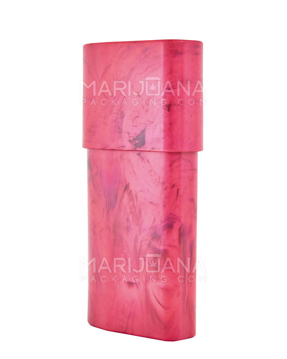 SMOKE SPACE | Marble Pre-Roll Joint Case | 100mm x 54mm - Black & Pink - 84mm Capacity - 4