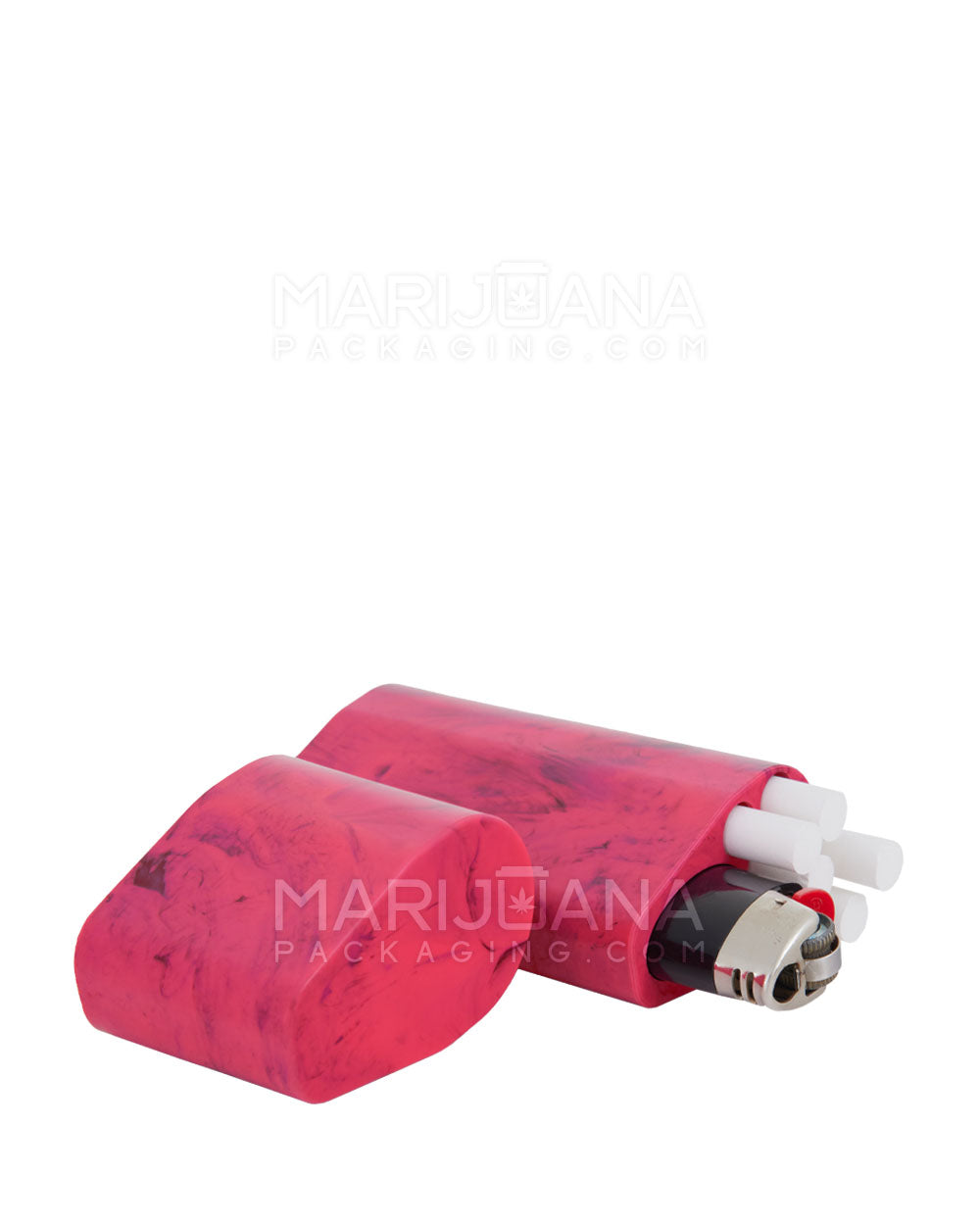 SMOKE SPACE | Marble Pre-Roll Joint Case | 100mm x 54mm - Black & Pink - 84mm Capacity - 5