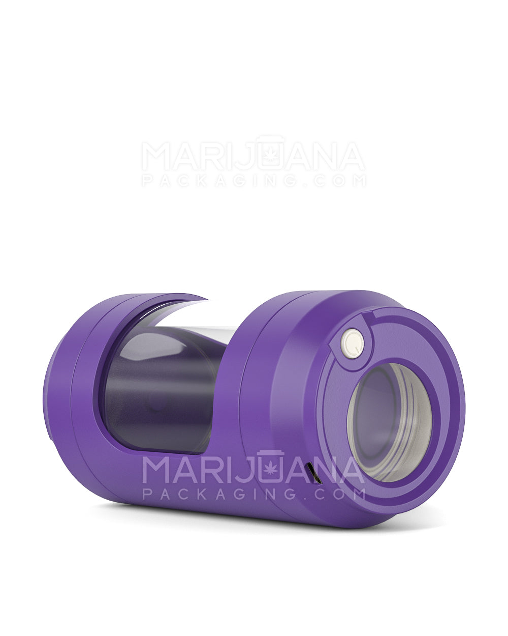 Light Up Magnifying Cap Stash Jar w/ Magnetic Grinder & One-Hitter | Plastic - 6g - Purple - 10