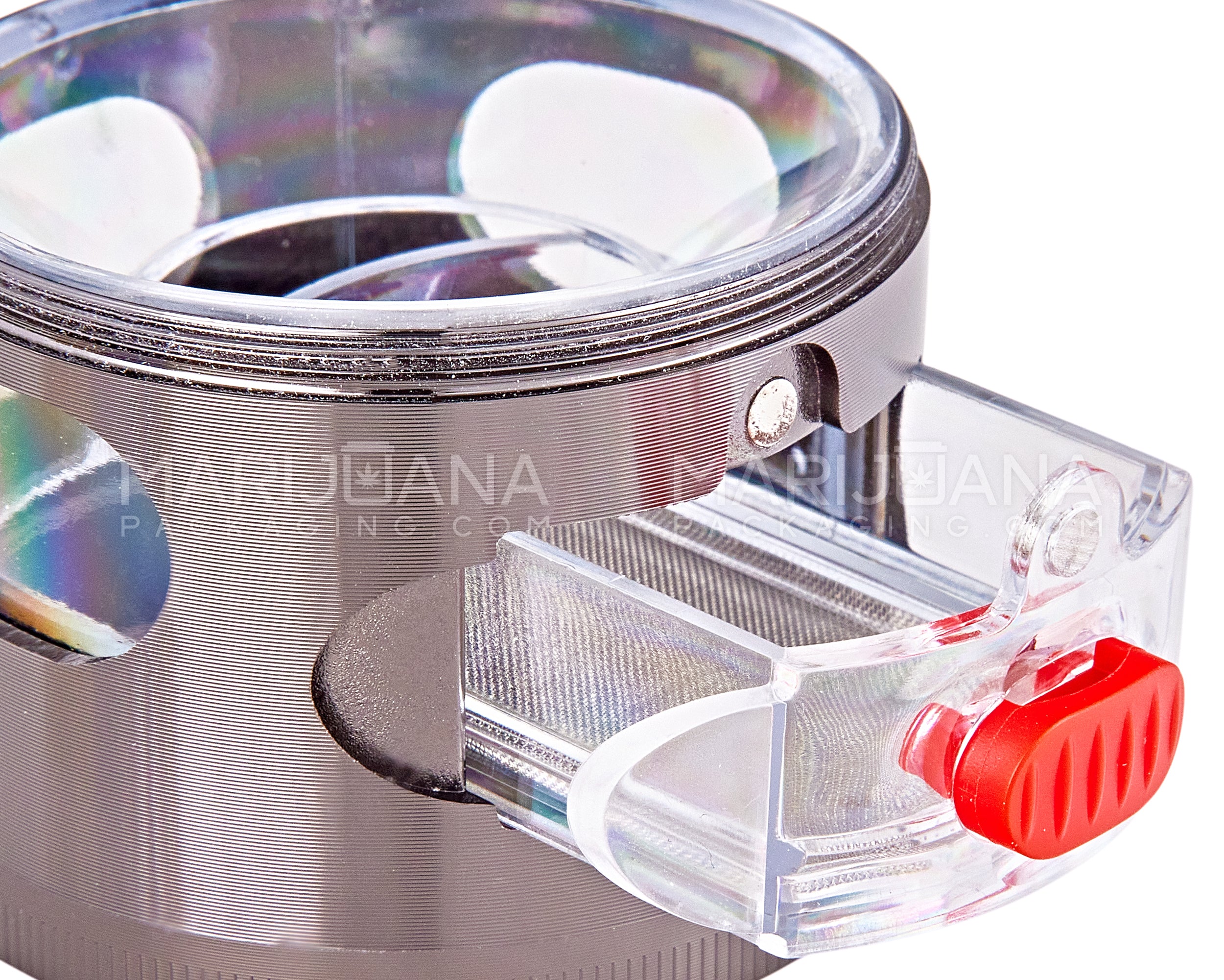 SHREDDER | Magnetic Metal Grinder w/ Pull Out Tray & Catcher | 4 Piece - 63mm - Gunmetal - 4