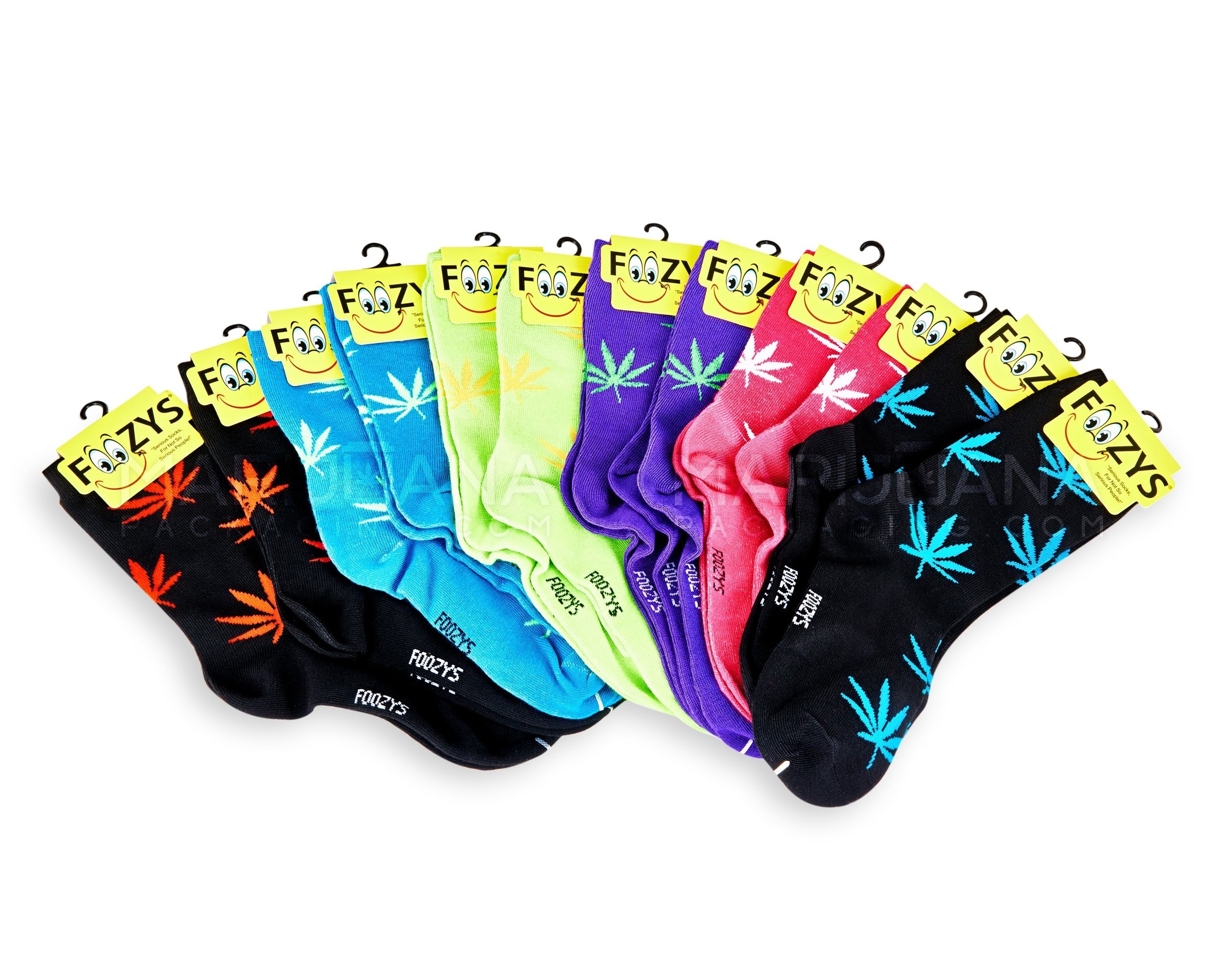 FOOZY | Women's Leaf Crew Socks | Assorted Sizes - Assorted - 12 Count - 2