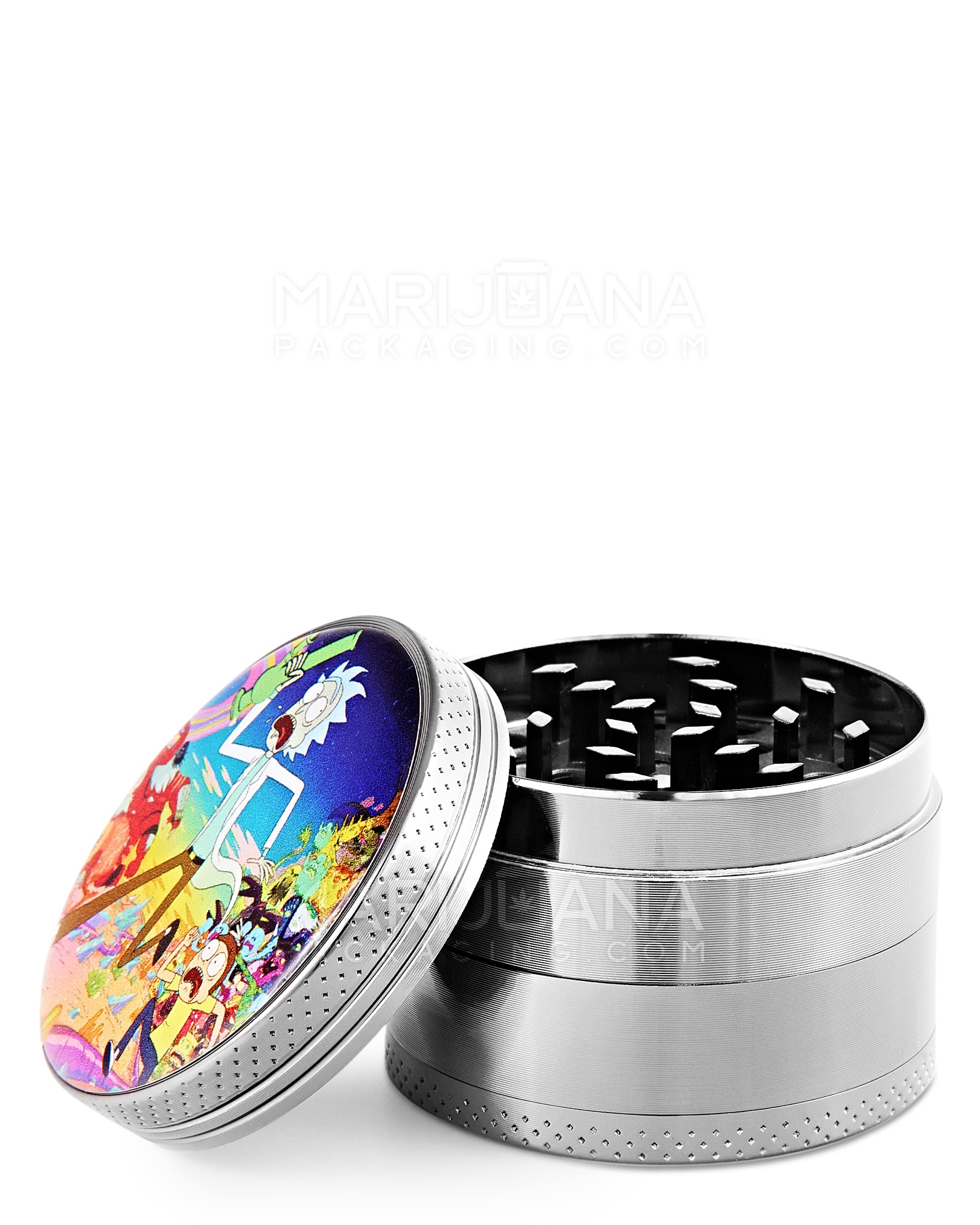 R&M Decal Magnetic Metal Grinder w/ Catcher | 4 Piece - 50mm - Assorted - 18