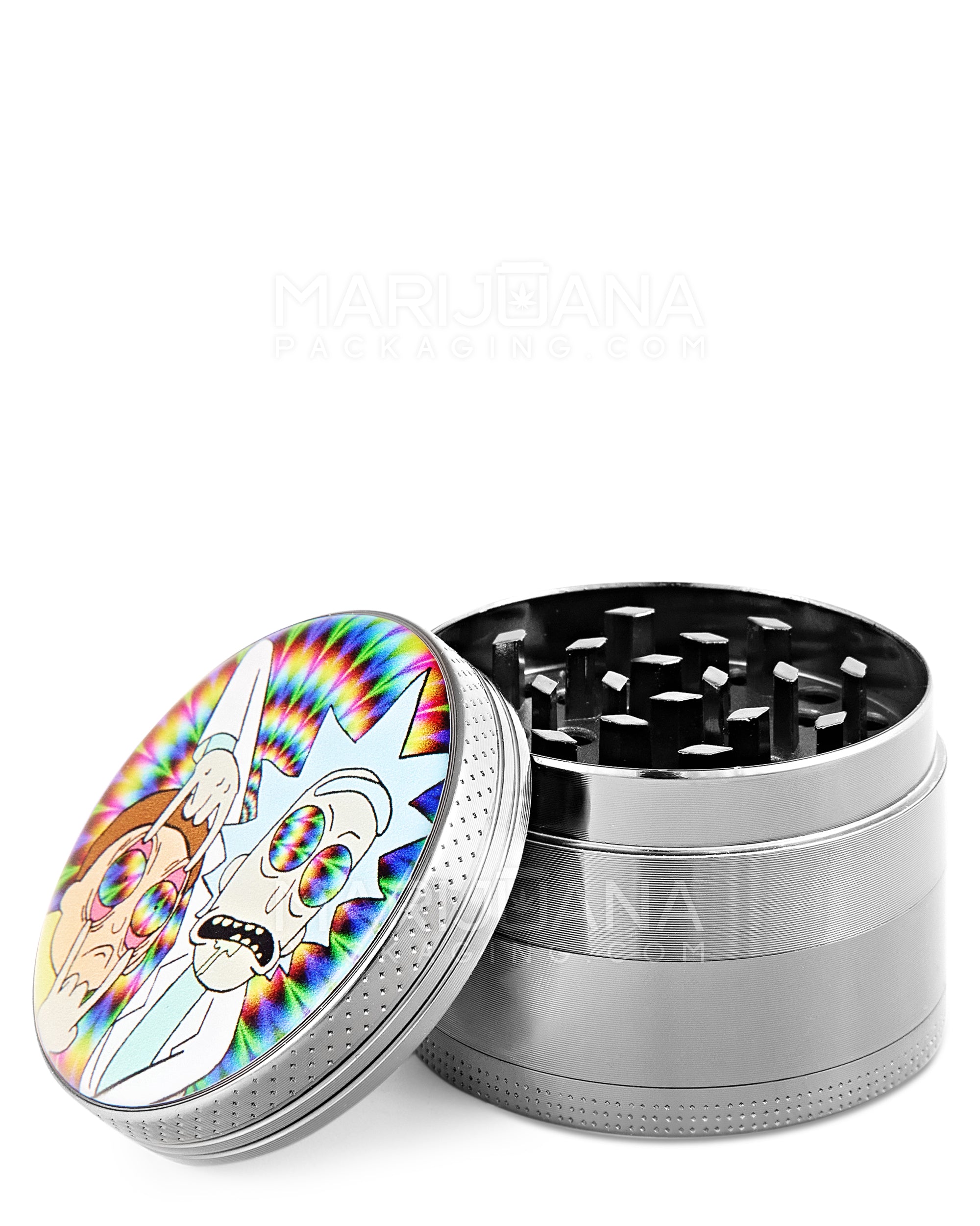 R&M Decal Magnetic Metal Grinder w/ Catcher | 4 Piece - 50mm - Assorted - 5