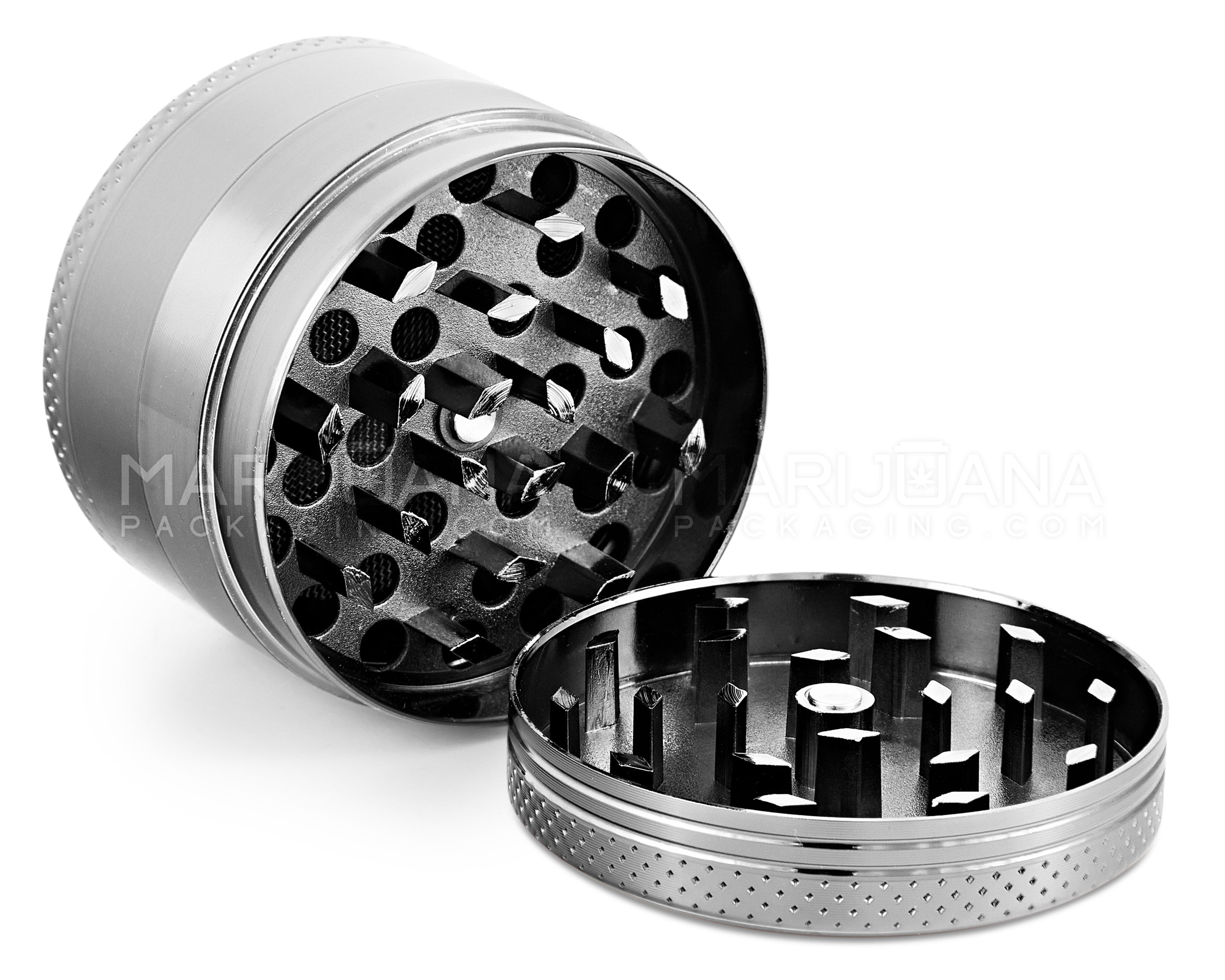 R&M Decal Magnetic Metal Grinder w/ Catcher | 4 Piece - 50mm - Assorted - 2