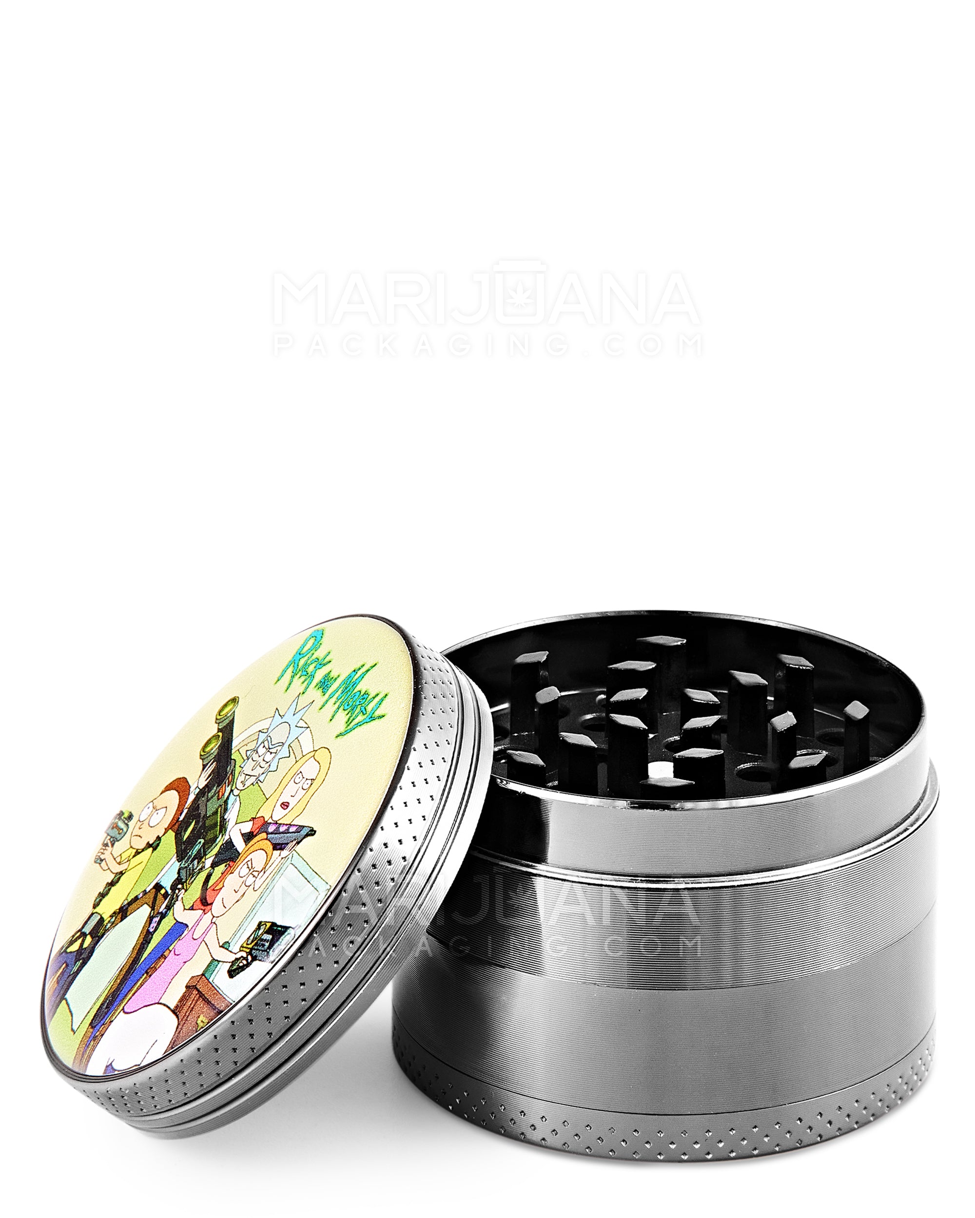R&M Decal Magnetic Metal Grinder w/ Catcher | 4 Piece - 50mm - Assorted - 6