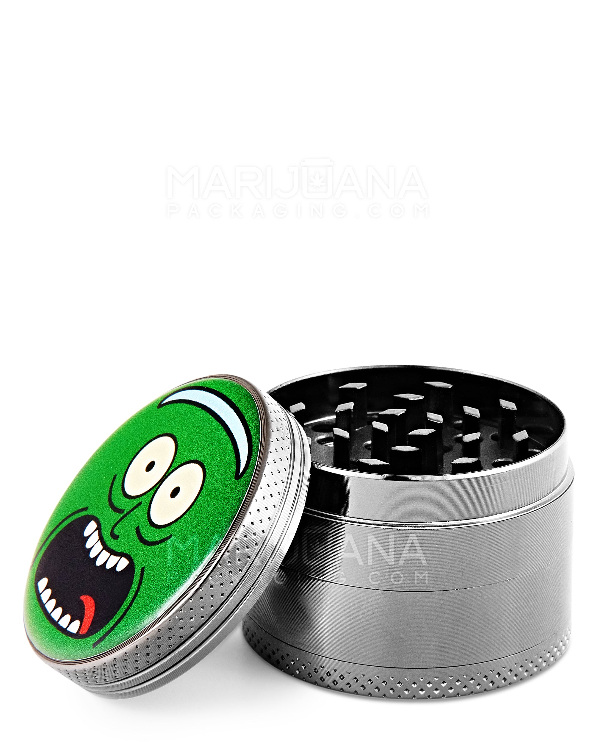 R&M Decal Magnetic Metal Grinder w/ Catcher | 4 Piece - 50mm - Assorted - 7