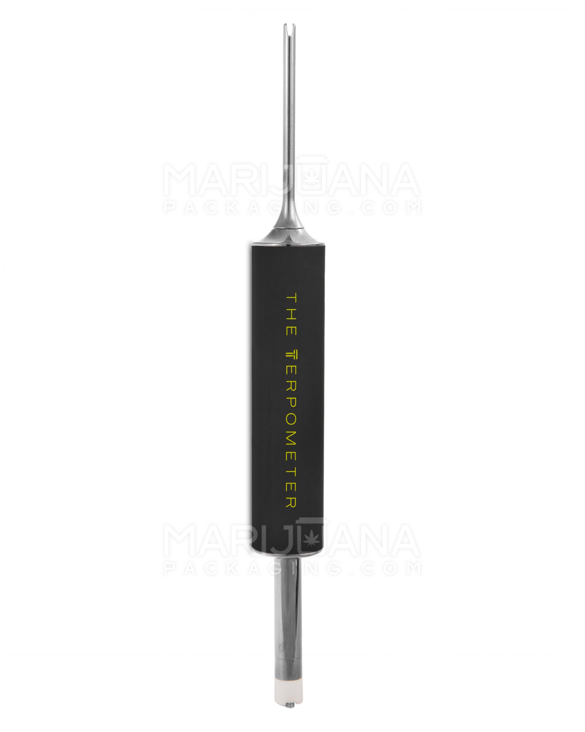TERPOMETER | Temperature Indicating Thermometer Dab Tool w/ USB Cable | 6.5in Long - Titanium - Black - 3