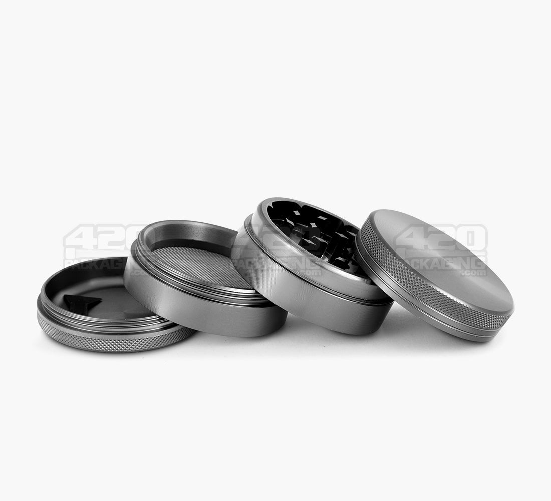 Magnetic CNC Aluminum Metal Grinder w/ Catcher | 4 Piece - 55mm - Grey