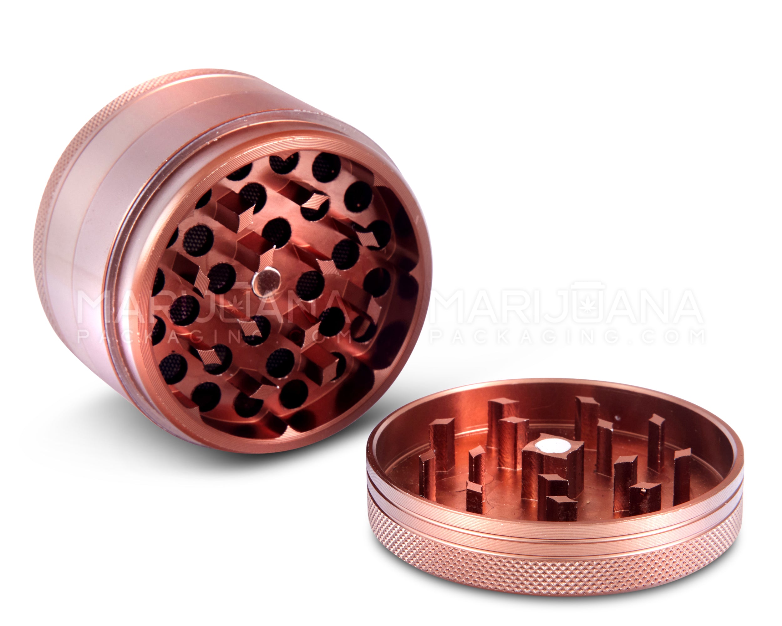 Magnetic CNC Aluminium Metal Grinder w/ Catcher | 4 Piece - 55mm - Bronze - 2