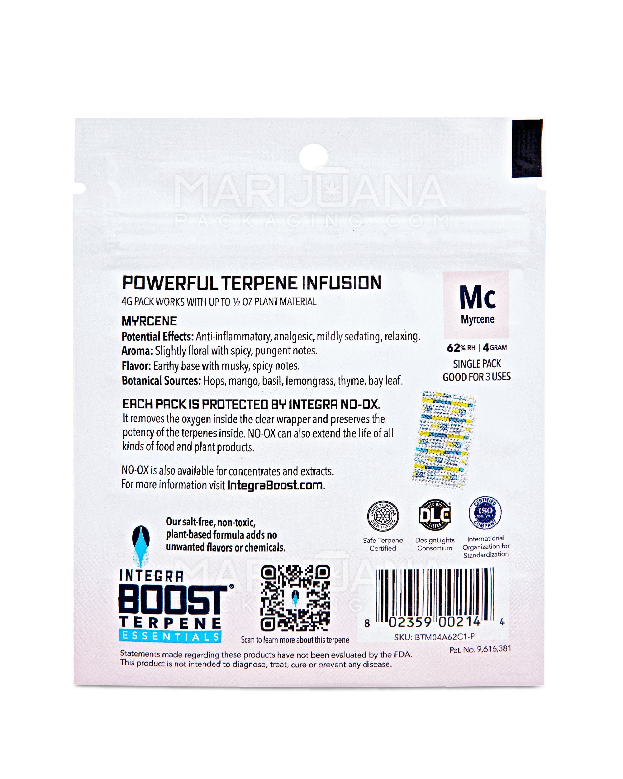 INTEGRA Boost Terpene Essentials Myrcene Humidity Pack | 4 Grams - 62% | Sample - 2