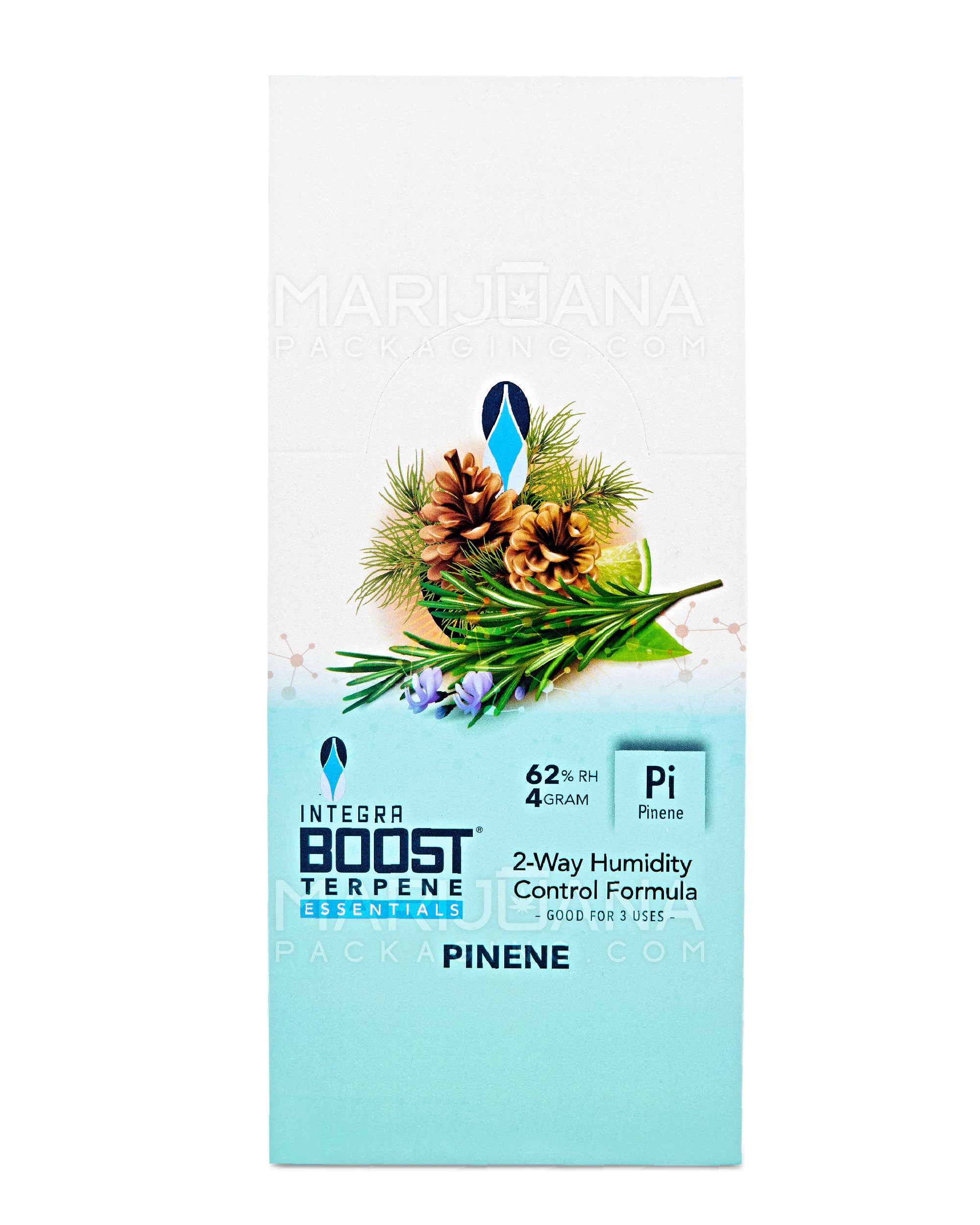 INTEGRA | 'Retail Display' Boost Terpene Essentials Pinene Humidity Pack | 4 Grams - 62% - 48 Count - 8