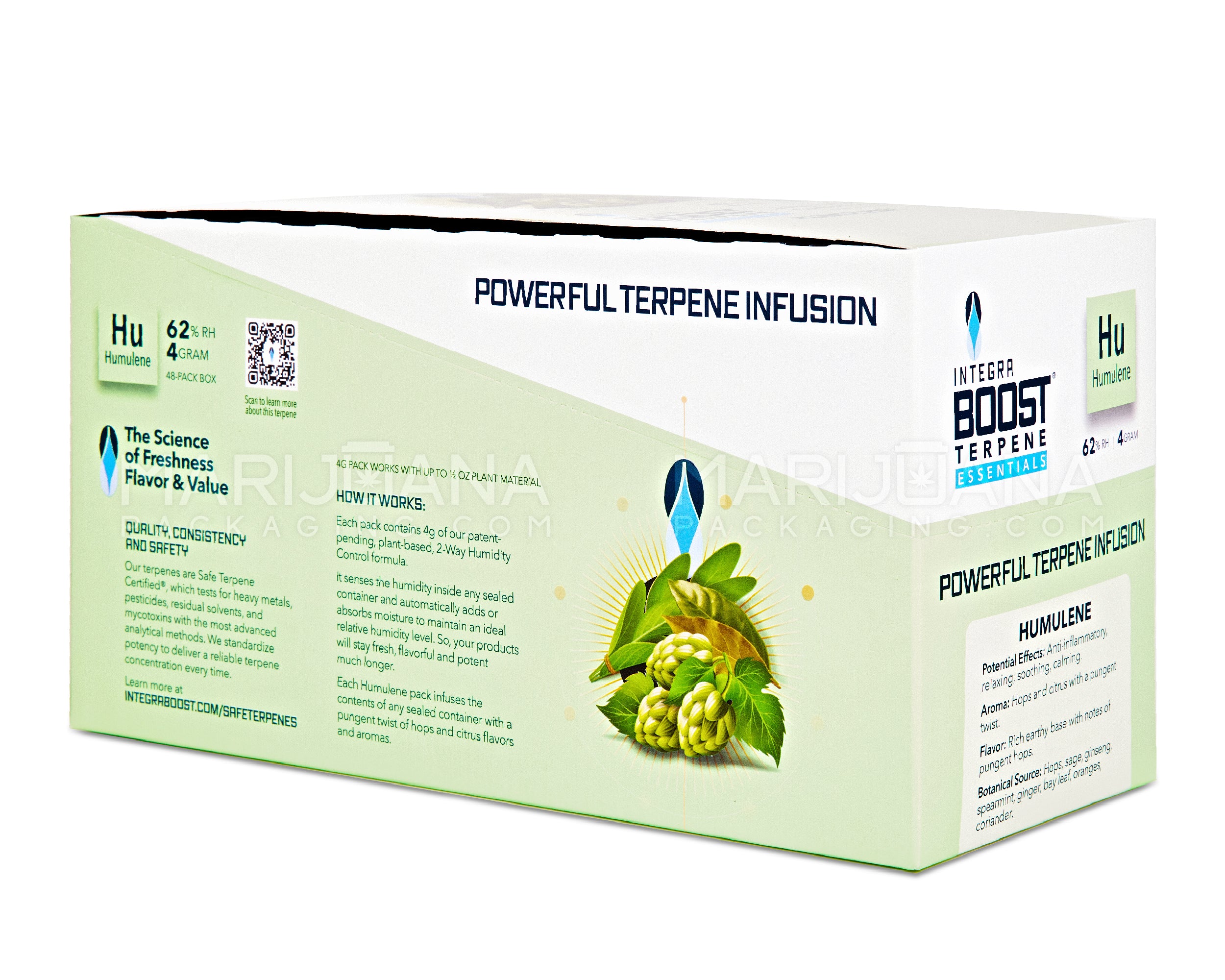 INTEGRA | 'Retail Display' Boost Terpene Essentials Humulene Humidity Pack | 4 Grams - 62% - 48 Count - 7