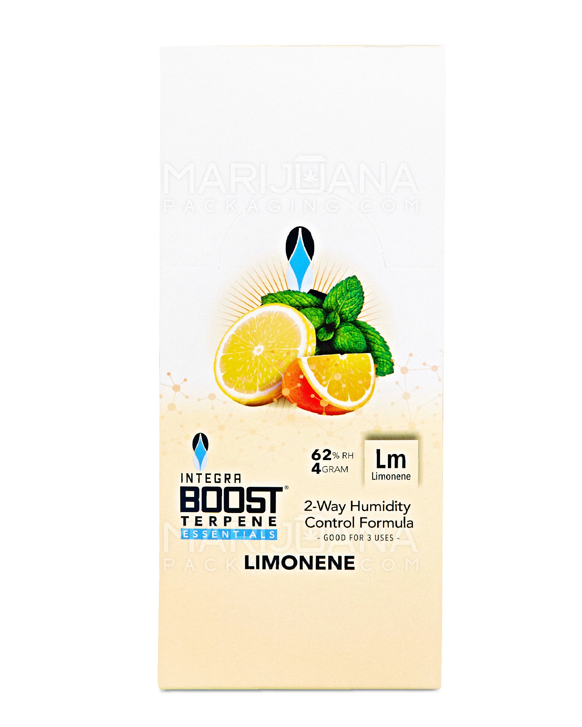 INTEGRA | 'Retail Display' Boost Terpene Essentials Limonene Humidity Pack | 4 Grams - 62% - 48 Count - 8
