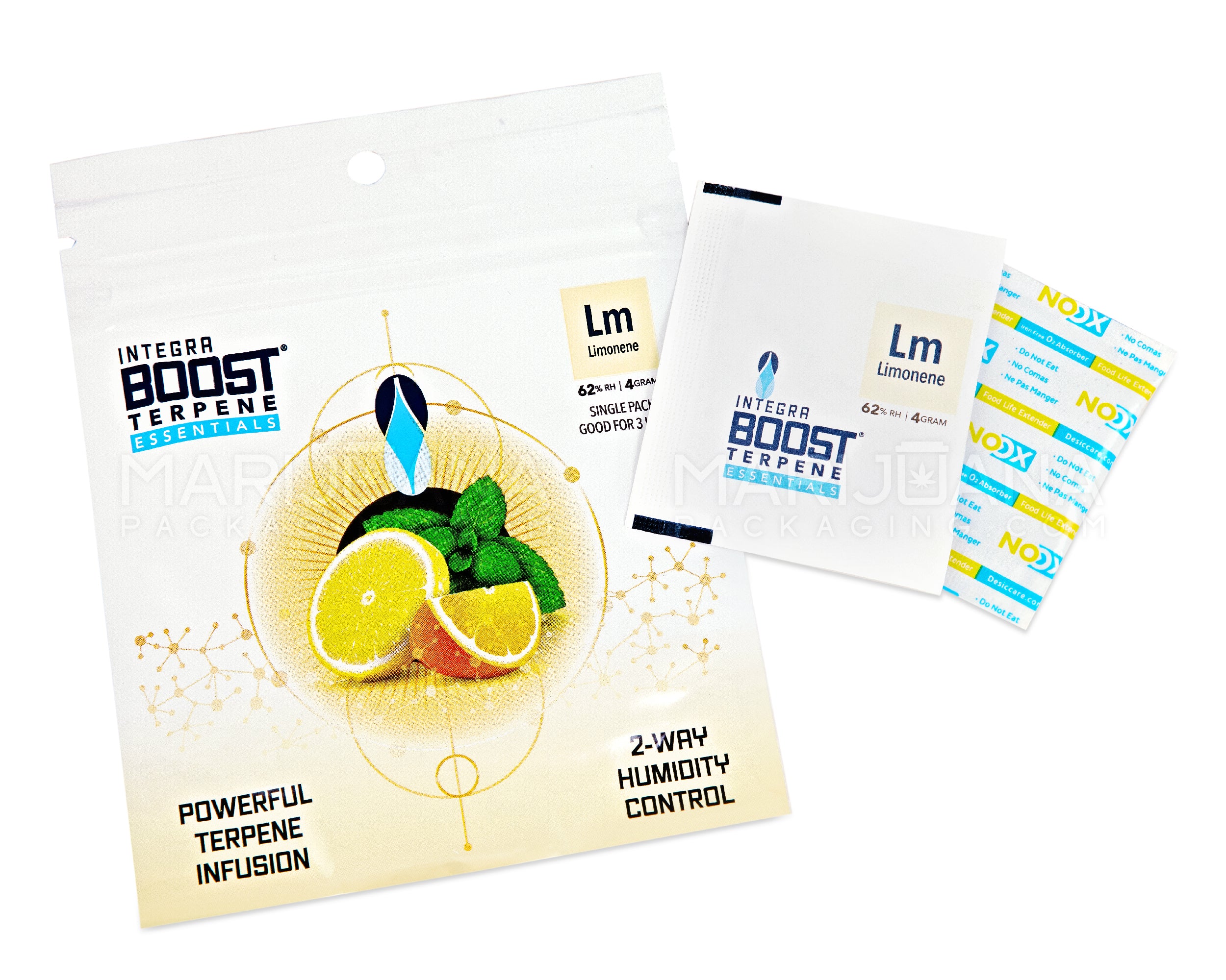 INTEGRA | 'Retail Display' Boost Terpene Essentials Limonene Humidity Pack | 4 Grams - 62% - 48 Count - 6