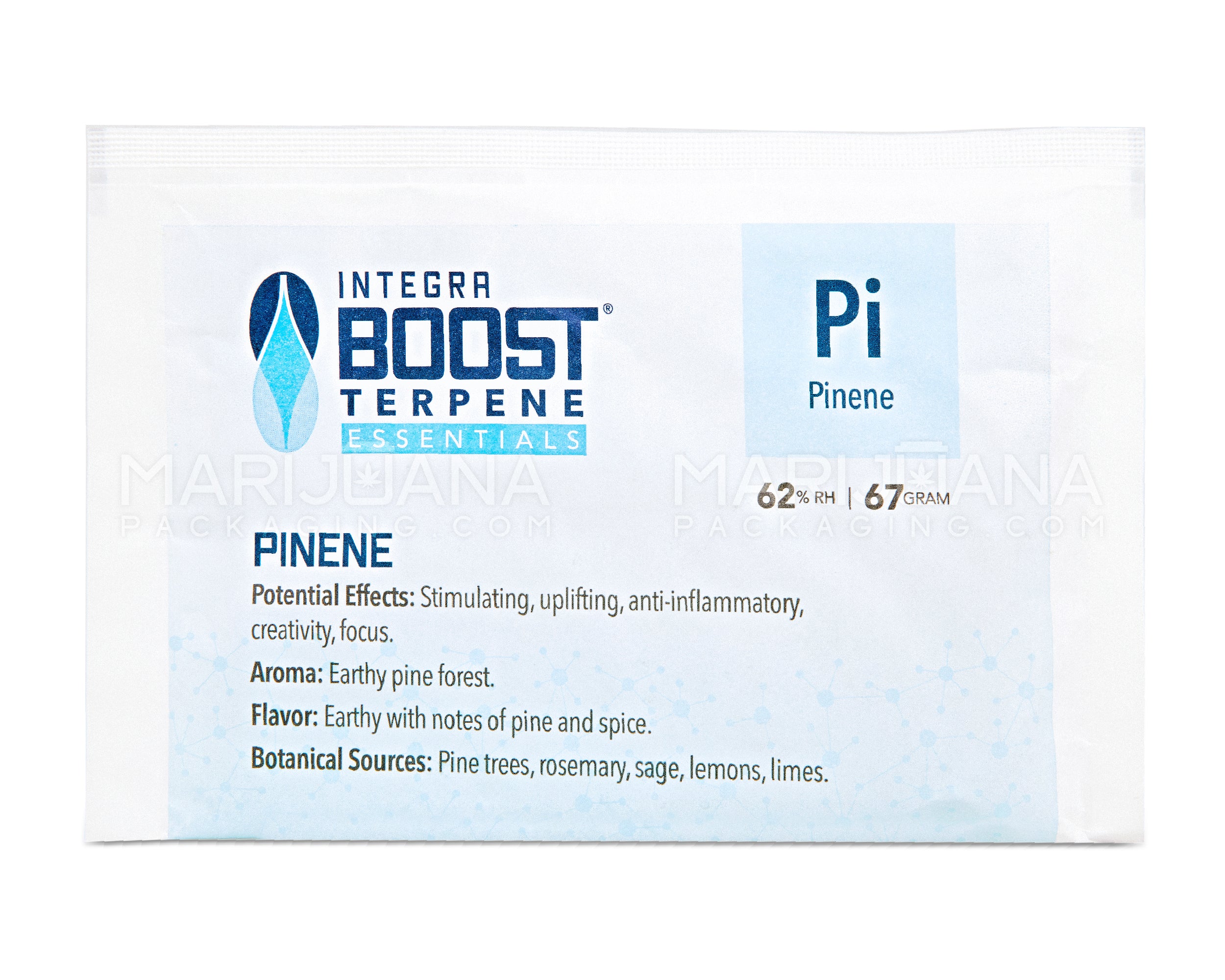 INTEGRA | 'Retail Display' Boost Terpene Essentials Pinene Humidity Pack | 67 Grams - 62% - 12 Count - 2