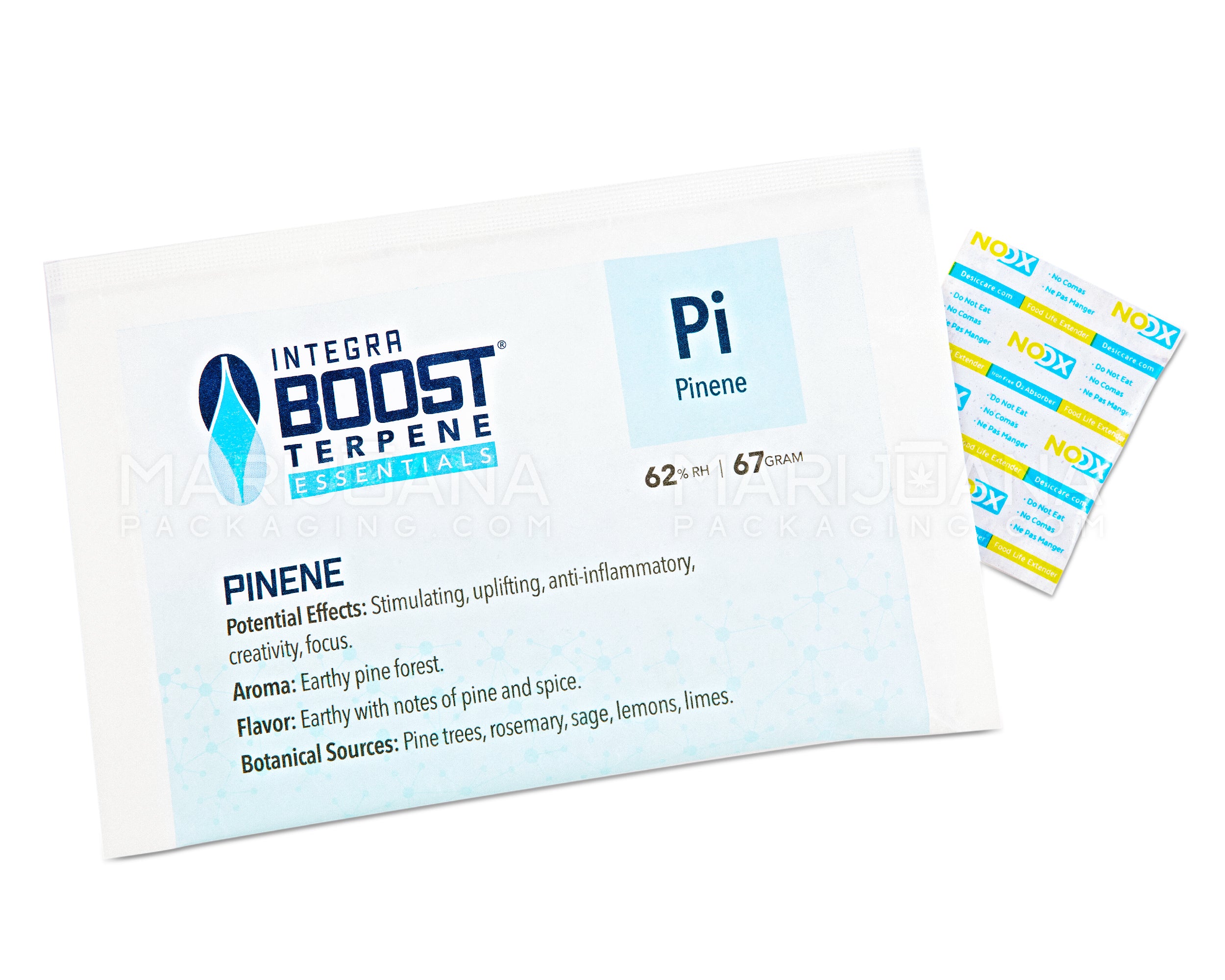 INTEGRA | 'Retail Display' Boost Terpene Essentials Pinene Humidity Pack | 67 Grams - 62% - 12 Count - 4