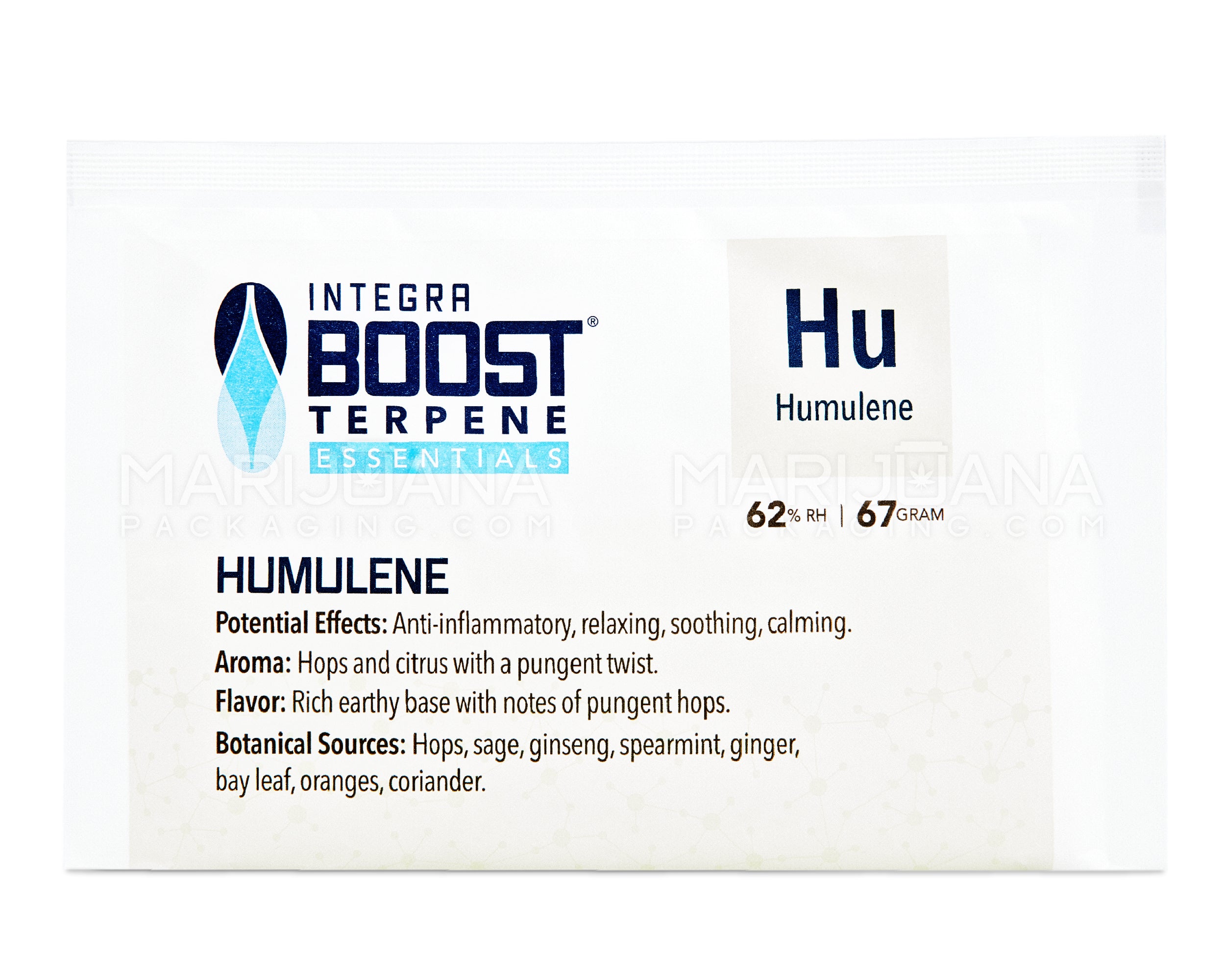 INTEGRA | 'Retail Display' Boost Terpene Essentials Humulene Humidity Pack | 67 Grams - 62% - 12 Count - 2
