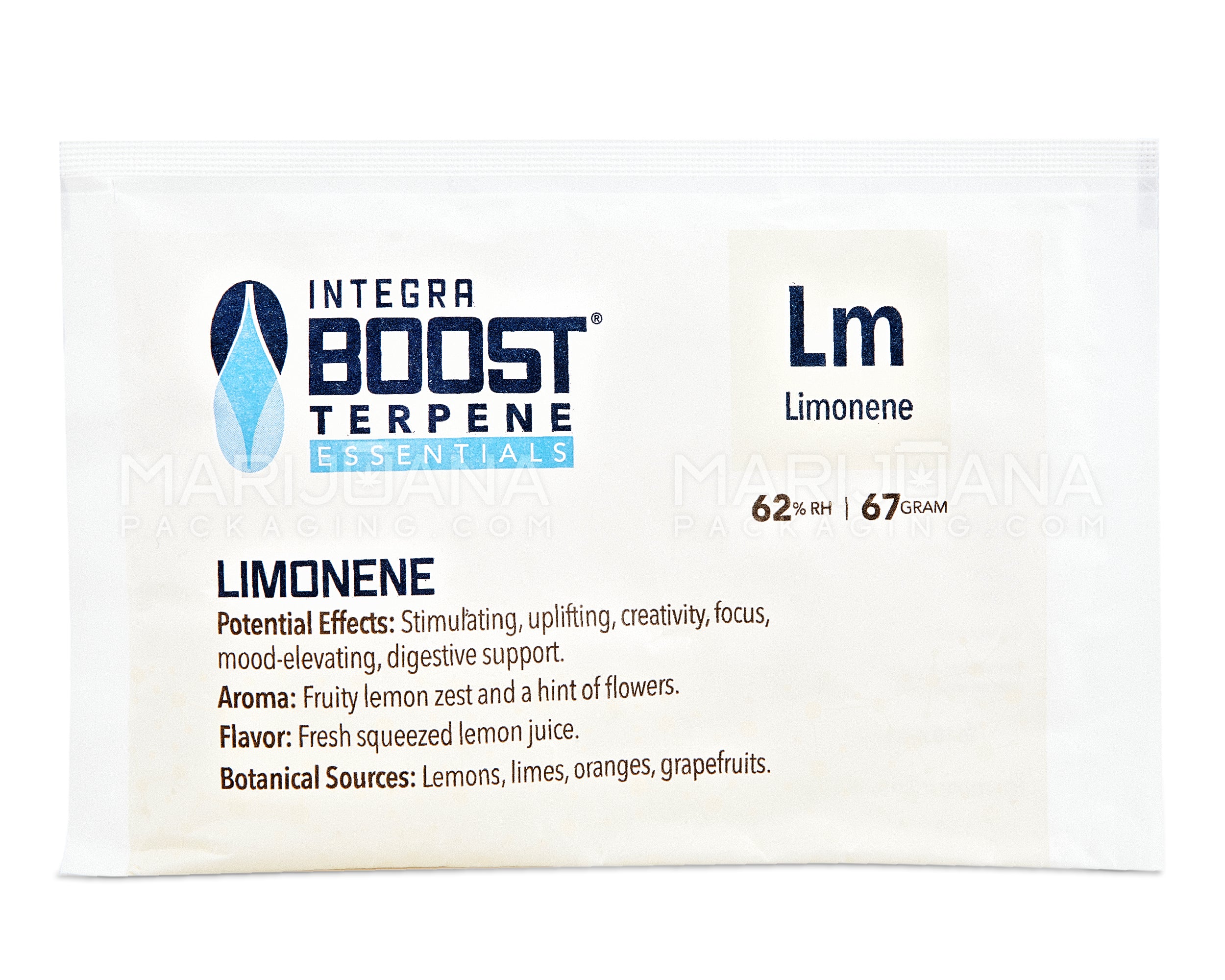 INTEGRA | 'Retail Display' Boost Terpene Essentials Limonene Humidity Pack | 67 Grams - 62% - 12 Count - 2