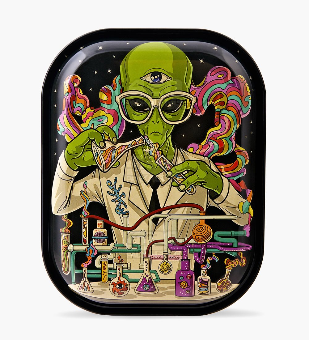 Alien Scientist Mini Rolling Tray w/ Magnetic Cover - 4
