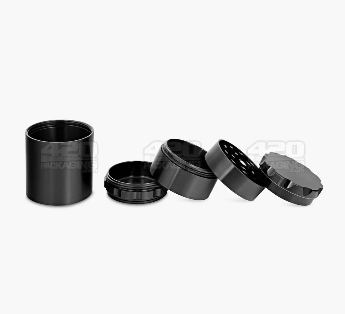 Multi Compartment Metal Grinder w/ Catcher | 5 Piece - 50mm - Black