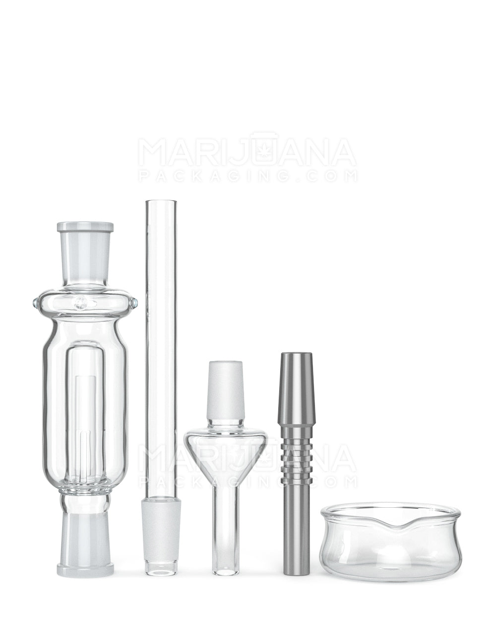 Nectar Collector Dab Pipe | 14in Long - 14mm Attachment - Clear - 2