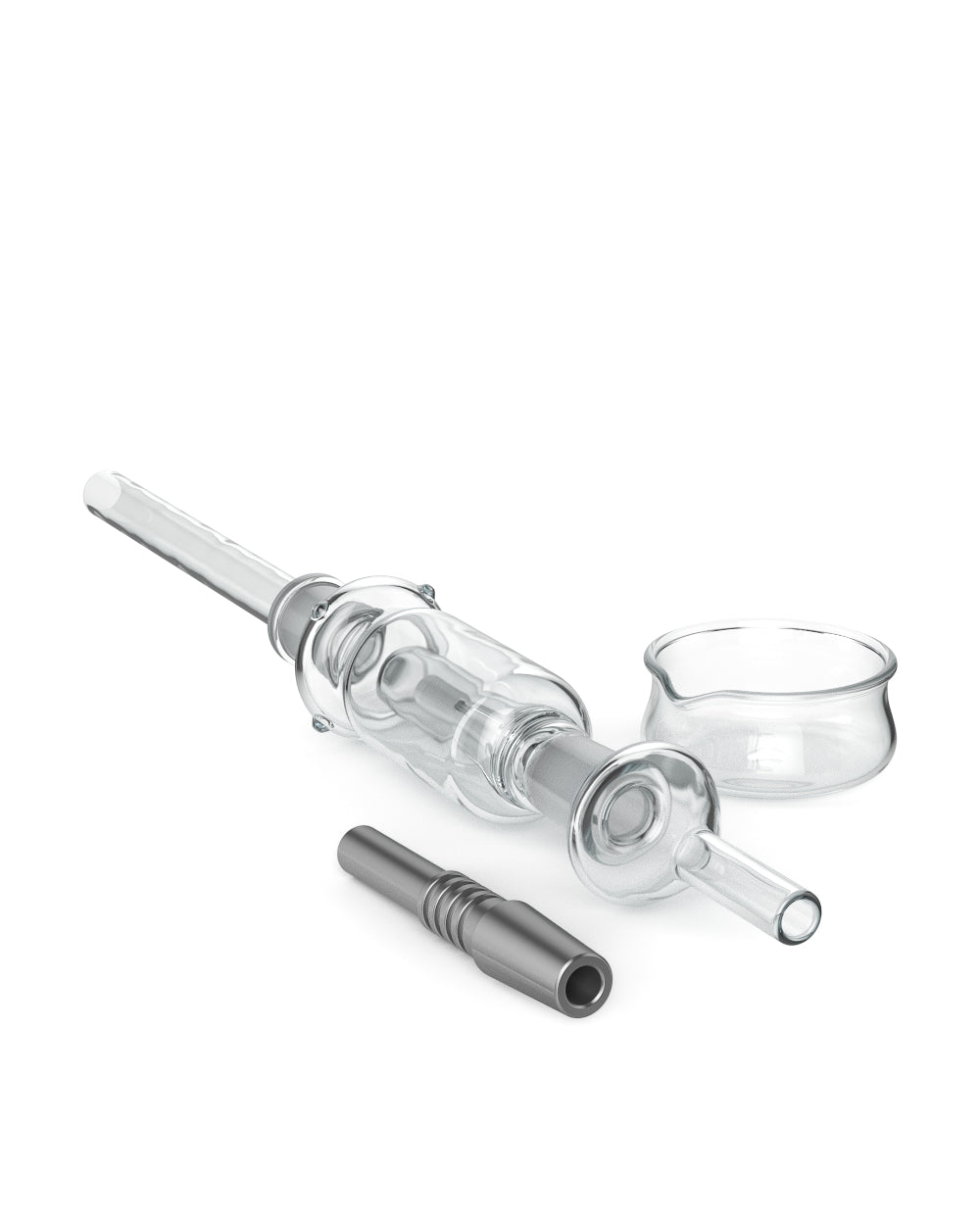 Nectar Collector Dab Pipe | 14in Long - 14mm Attachment - Clear - 7
