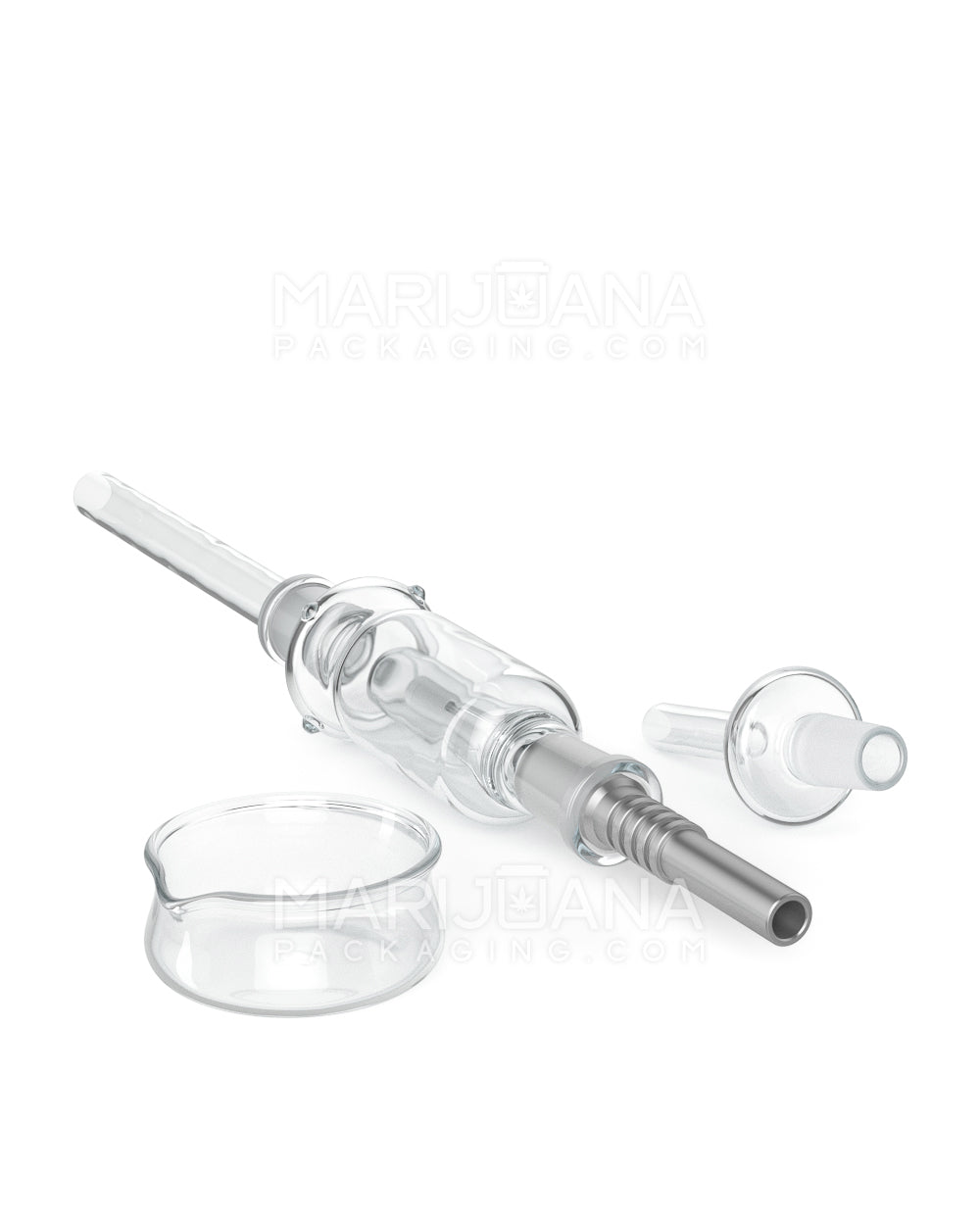 Nectar Collector Dab Pipe | 14in Long - 14mm Attachment - Clear - 8