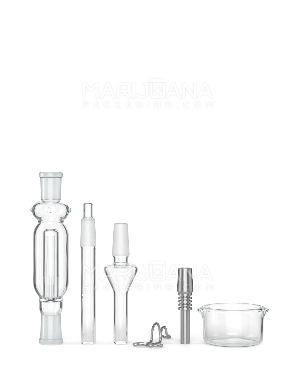 Nectar Collector Dab Pipe | 6in Long - 10mm Attachment - Clear - 2