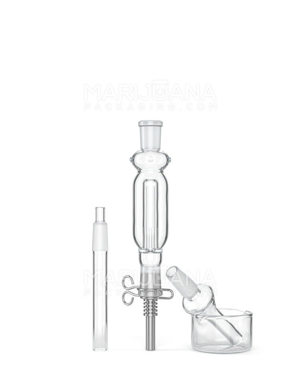 Nectar Collector Dab Pipe | 6in Long - 10mm Attachment - Clear - 6