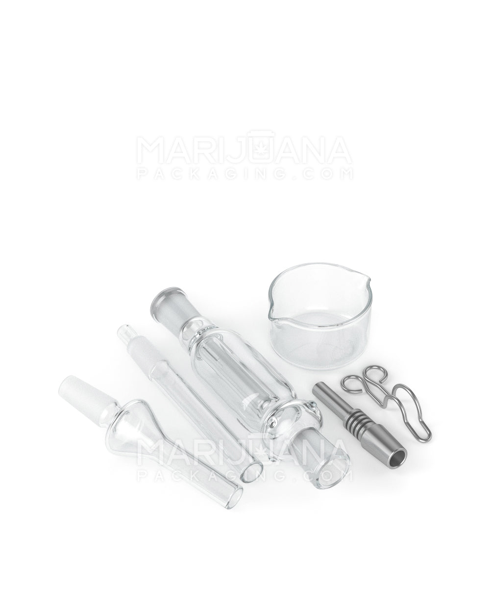 Nectar Collector Dab Pipe | 6in Long - 10mm Attachment - Clear - 3